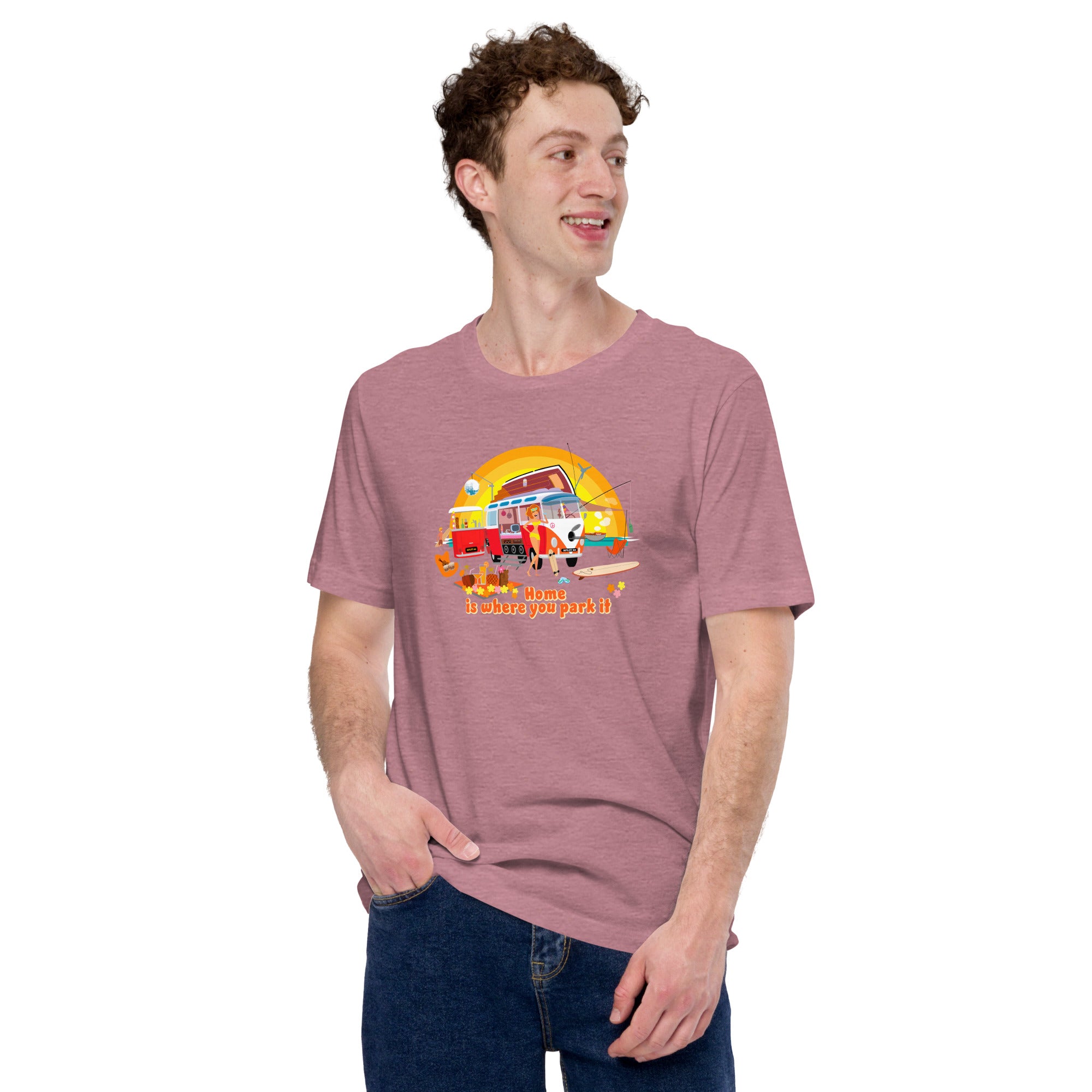 Unisex cotton t-shirt Ultra Combi on bright heather colors