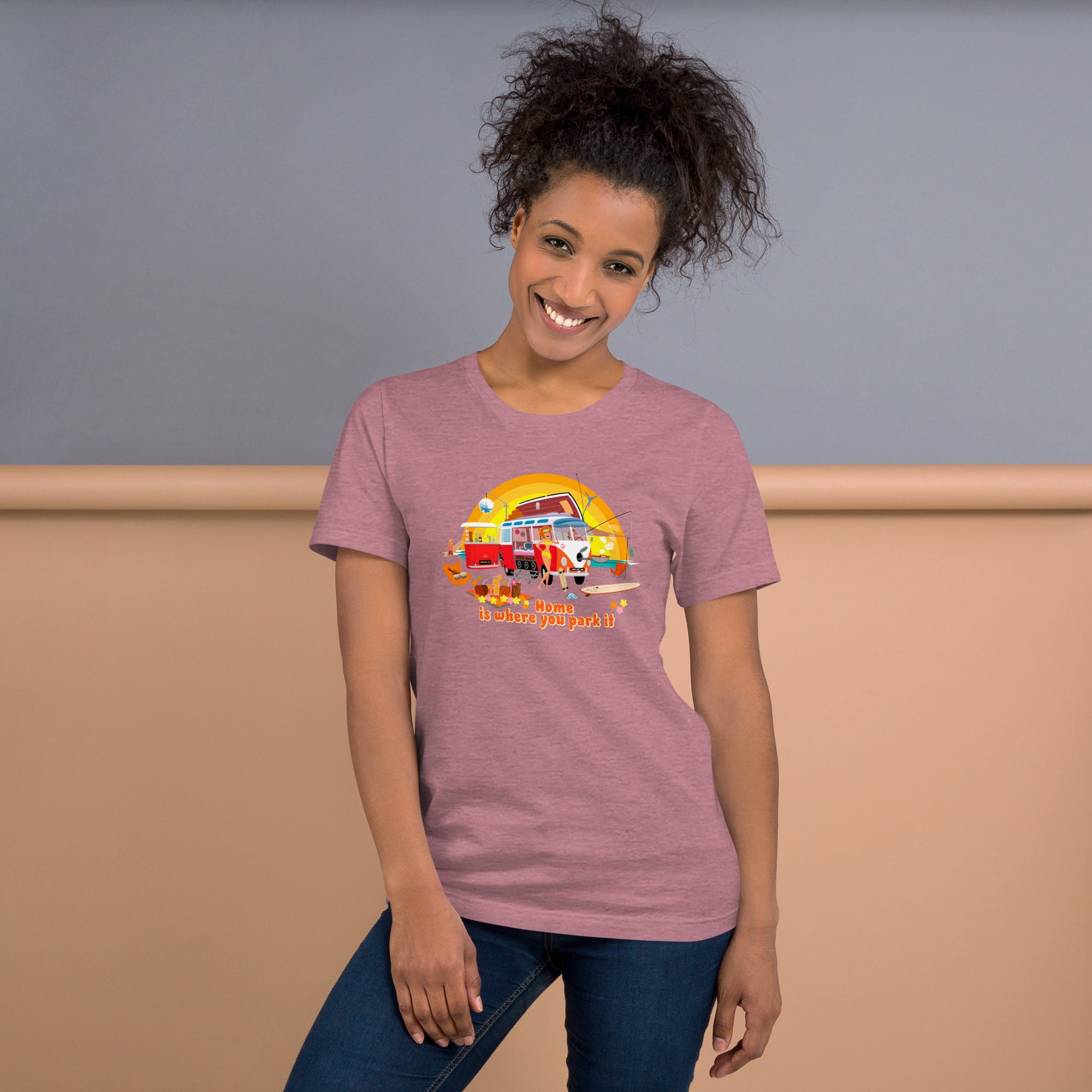 Unisex cotton t-shirt Ultra Combi on bright heather colors