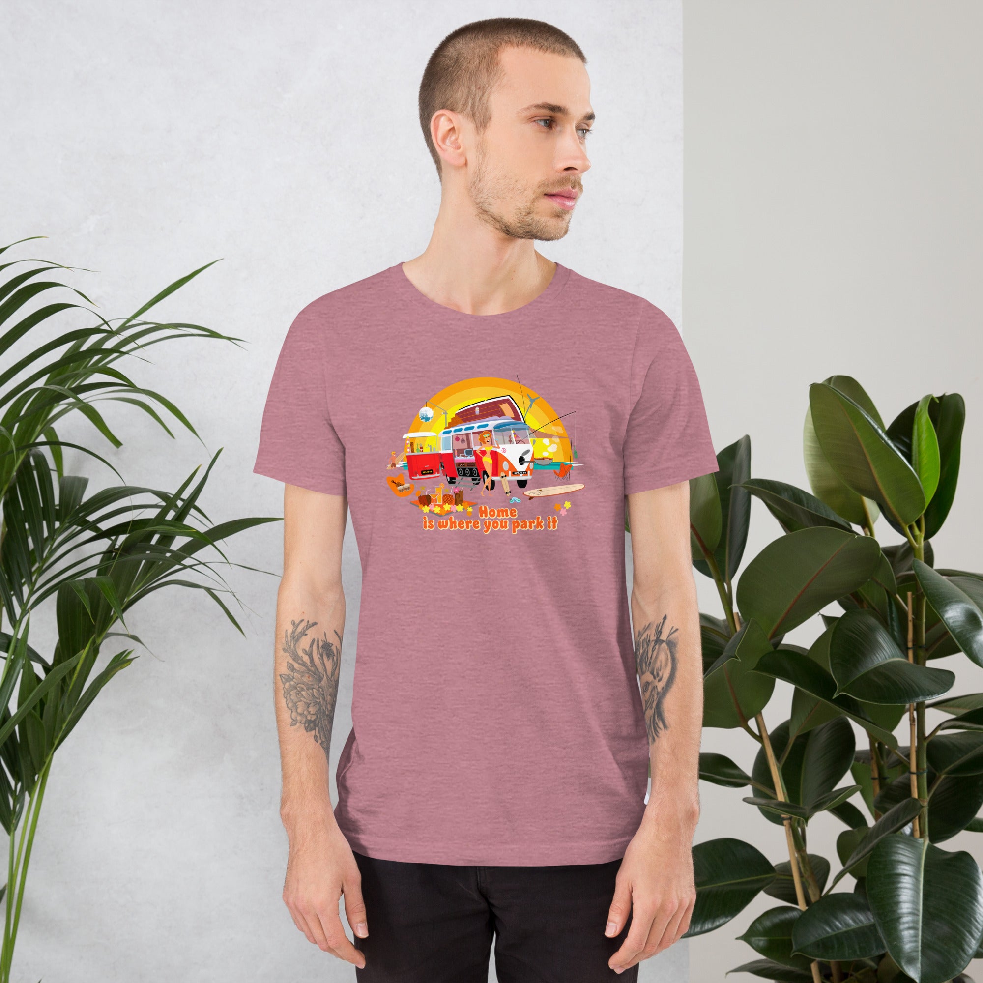 Unisex cotton t-shirt Ultra Combi on bright heather colors