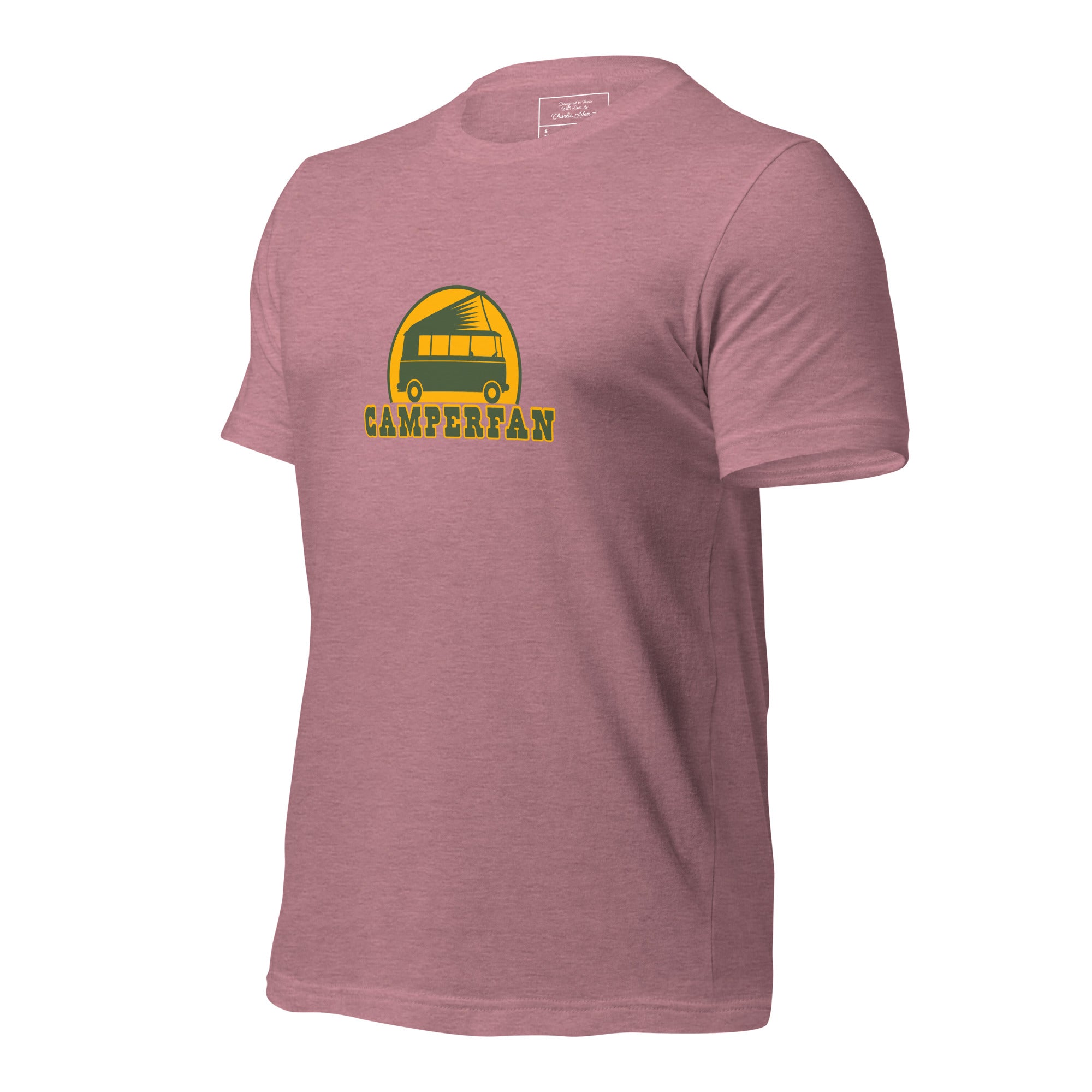 Unisex t-shirt Camperfan on bright heather colors