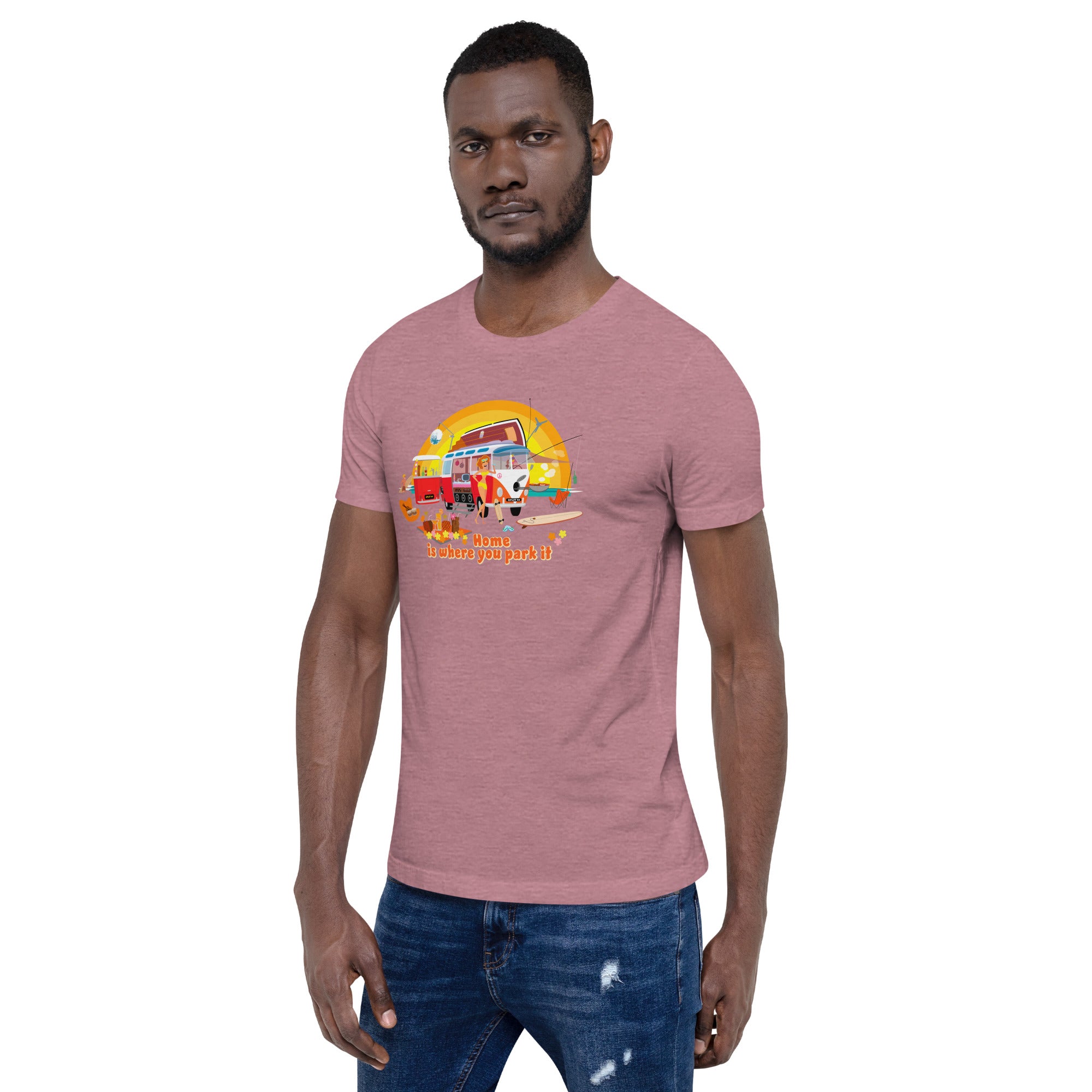 Unisex cotton t-shirt Ultra Combi on bright heather colors