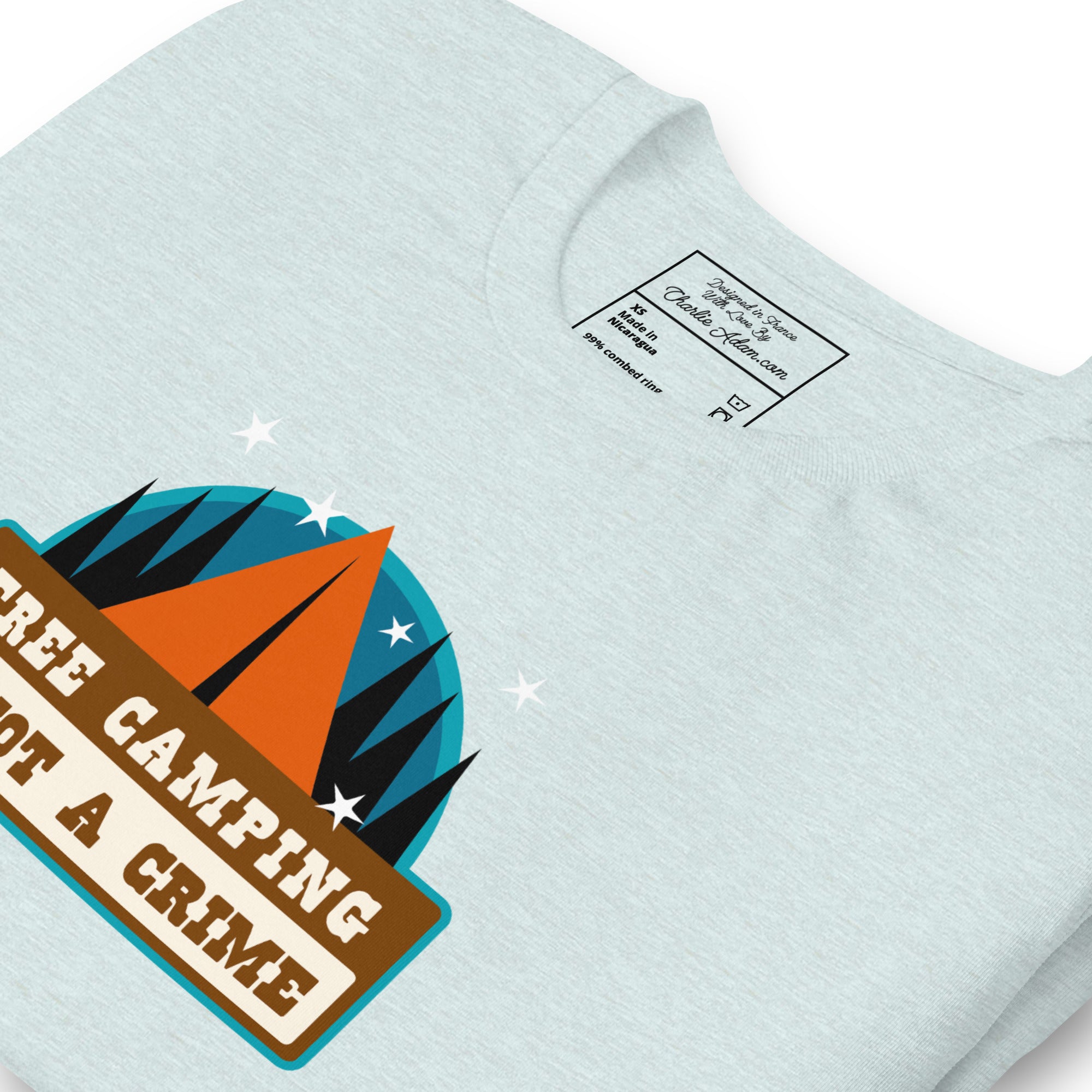 Unisex t-shirt Free camping is not a crime on light heather colors