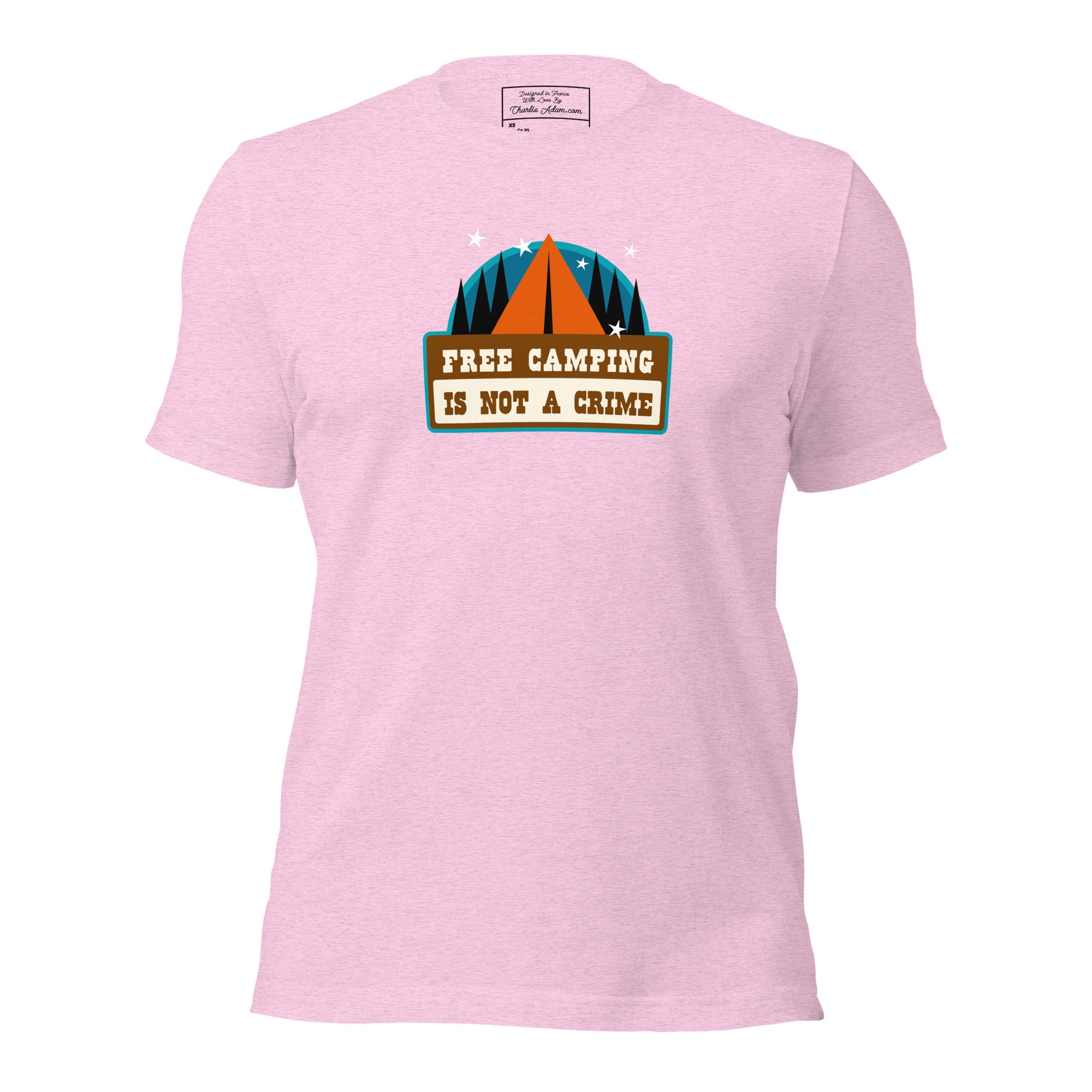 Unisex t-shirt Free camping is not a crime on light heather colors