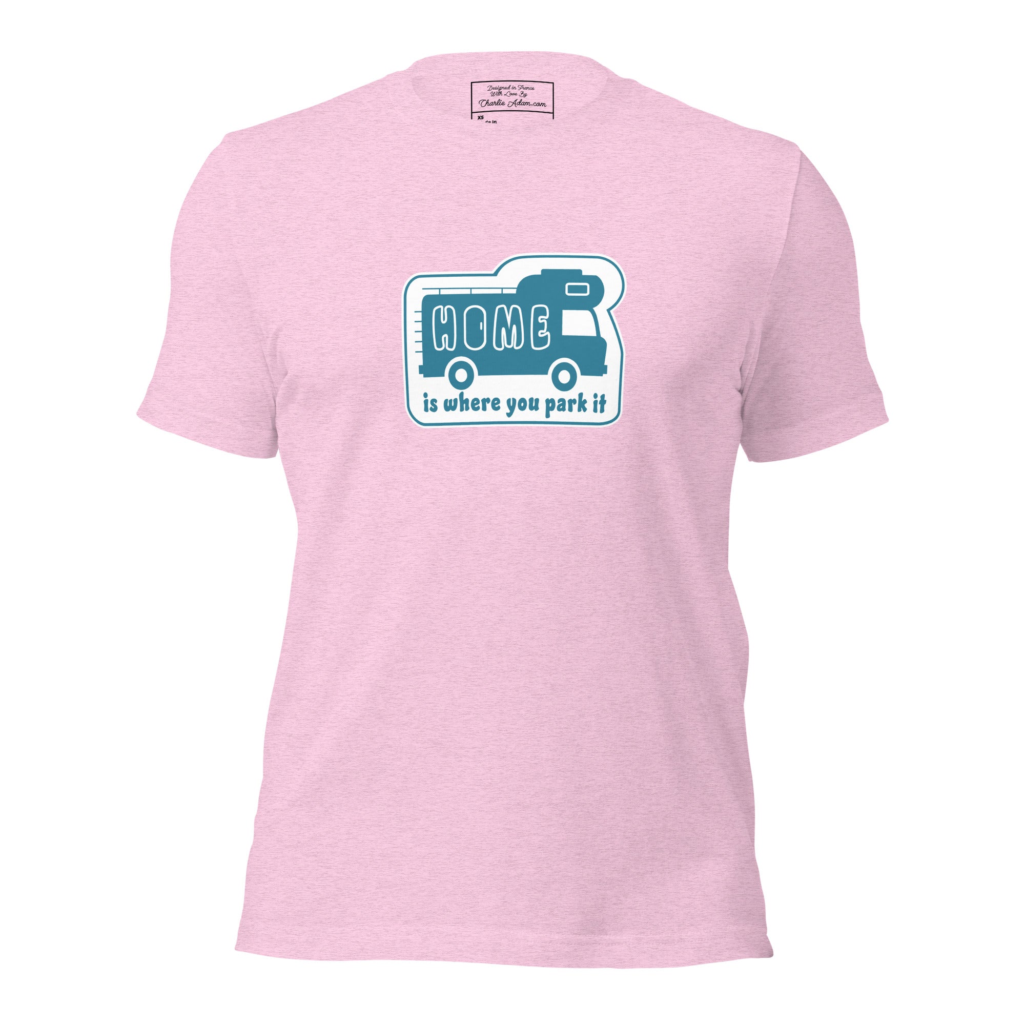 T-shirt en coton unisexe Bold Camper Van sur couleurs chinées claires