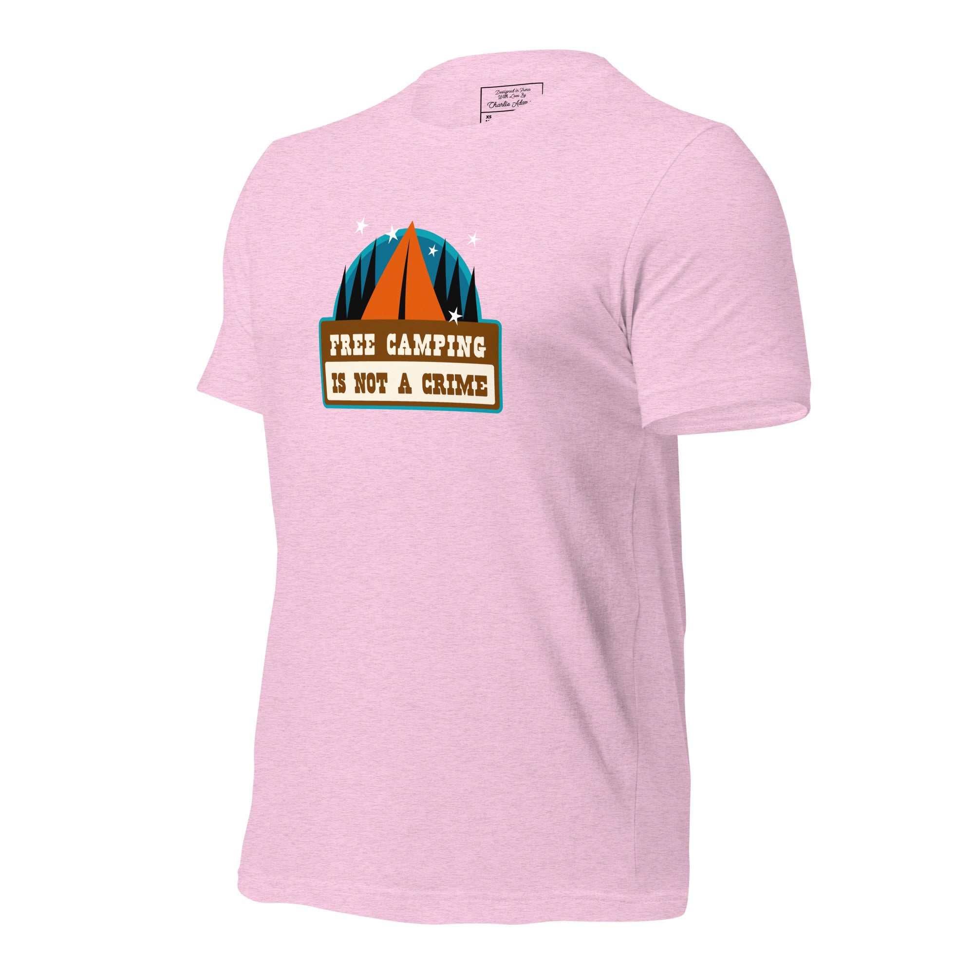 Unisex t-shirt Free camping is not a crime on light heather colors