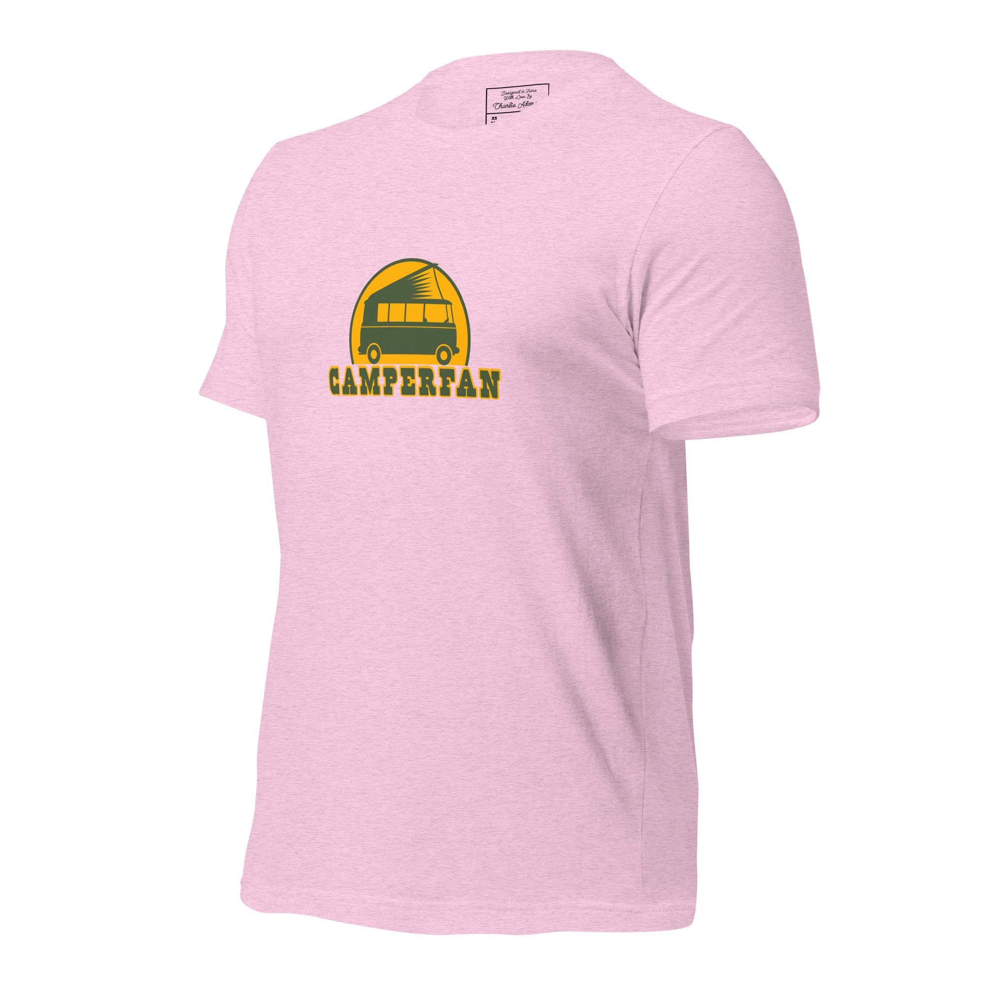 Unisex t-shirt Camperfan on light heather colors