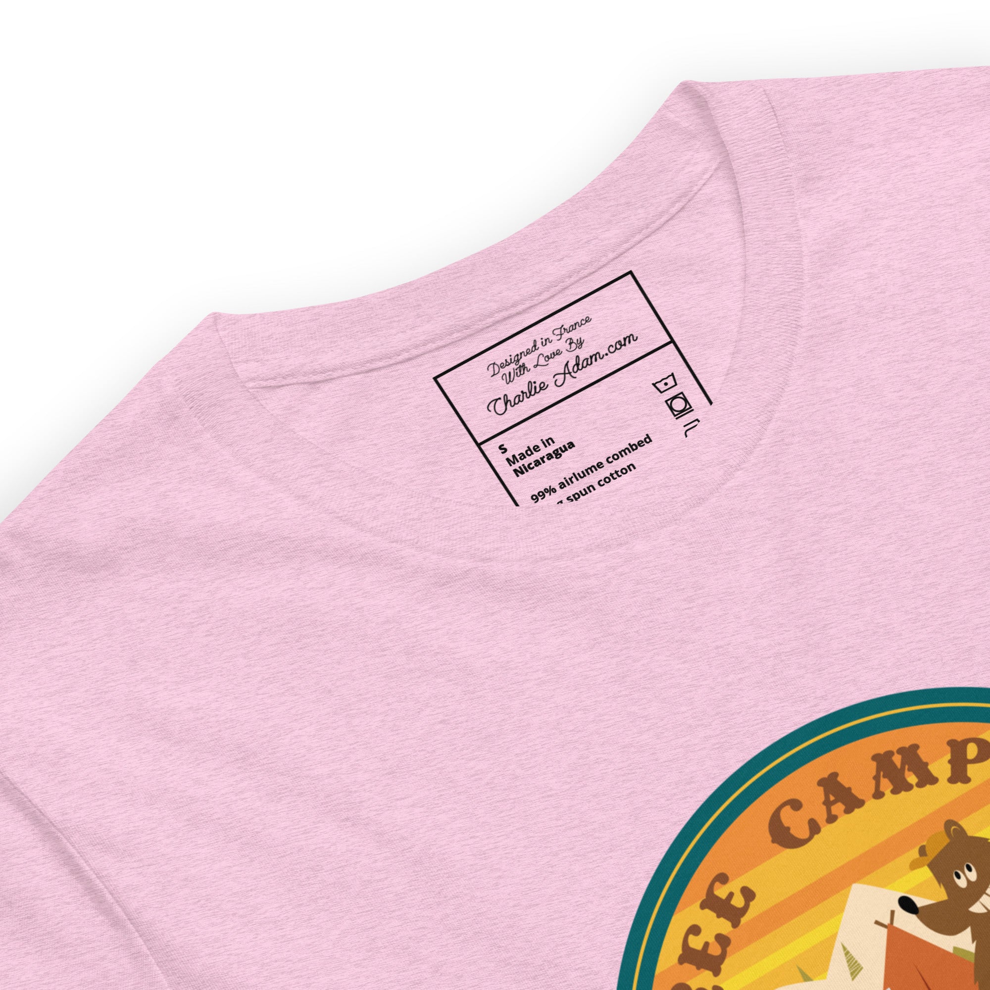 Unisex cotton t-shirt Free Camping is not a crime on light heather colors