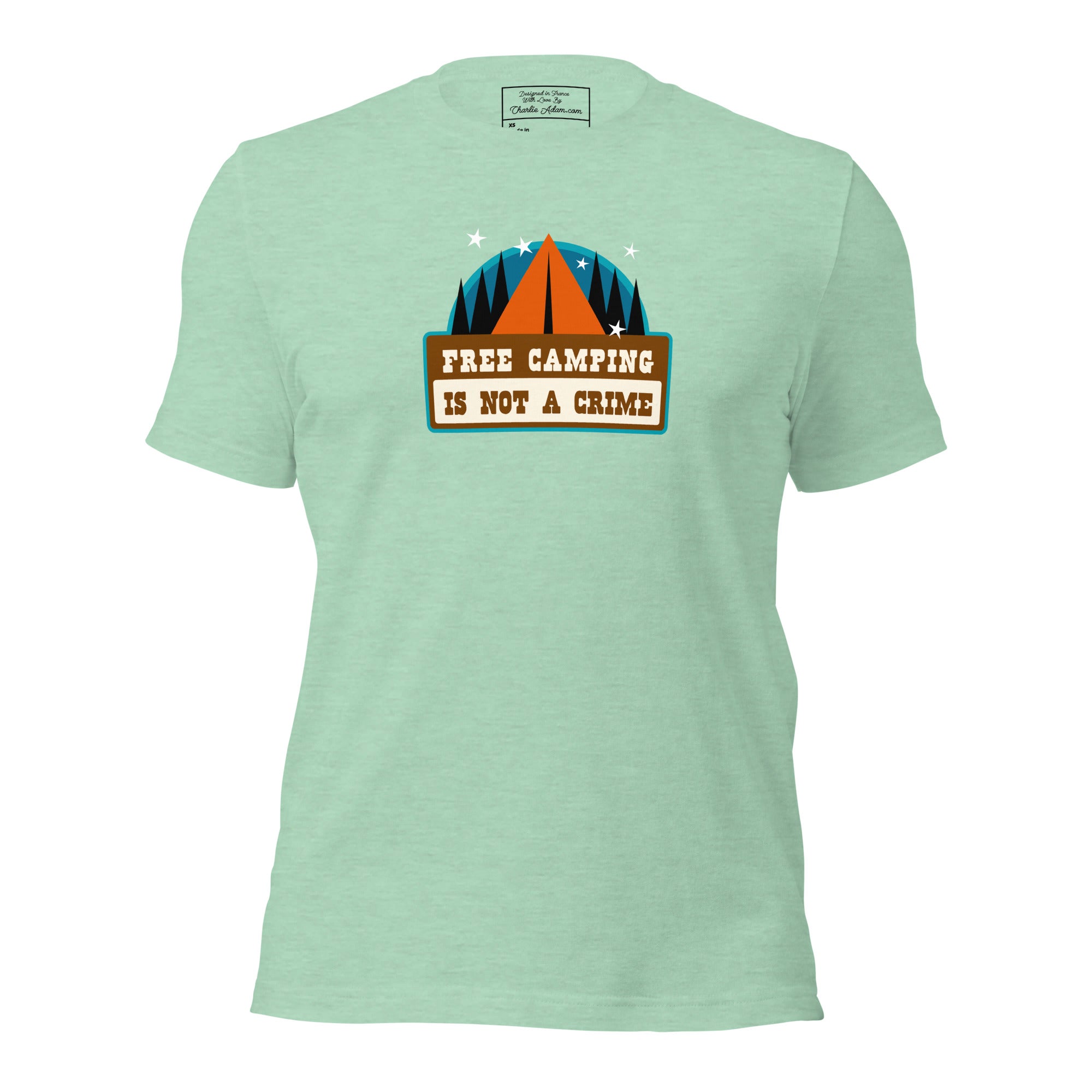 Unisex t-shirt Free camping is not a crime on light heather colors