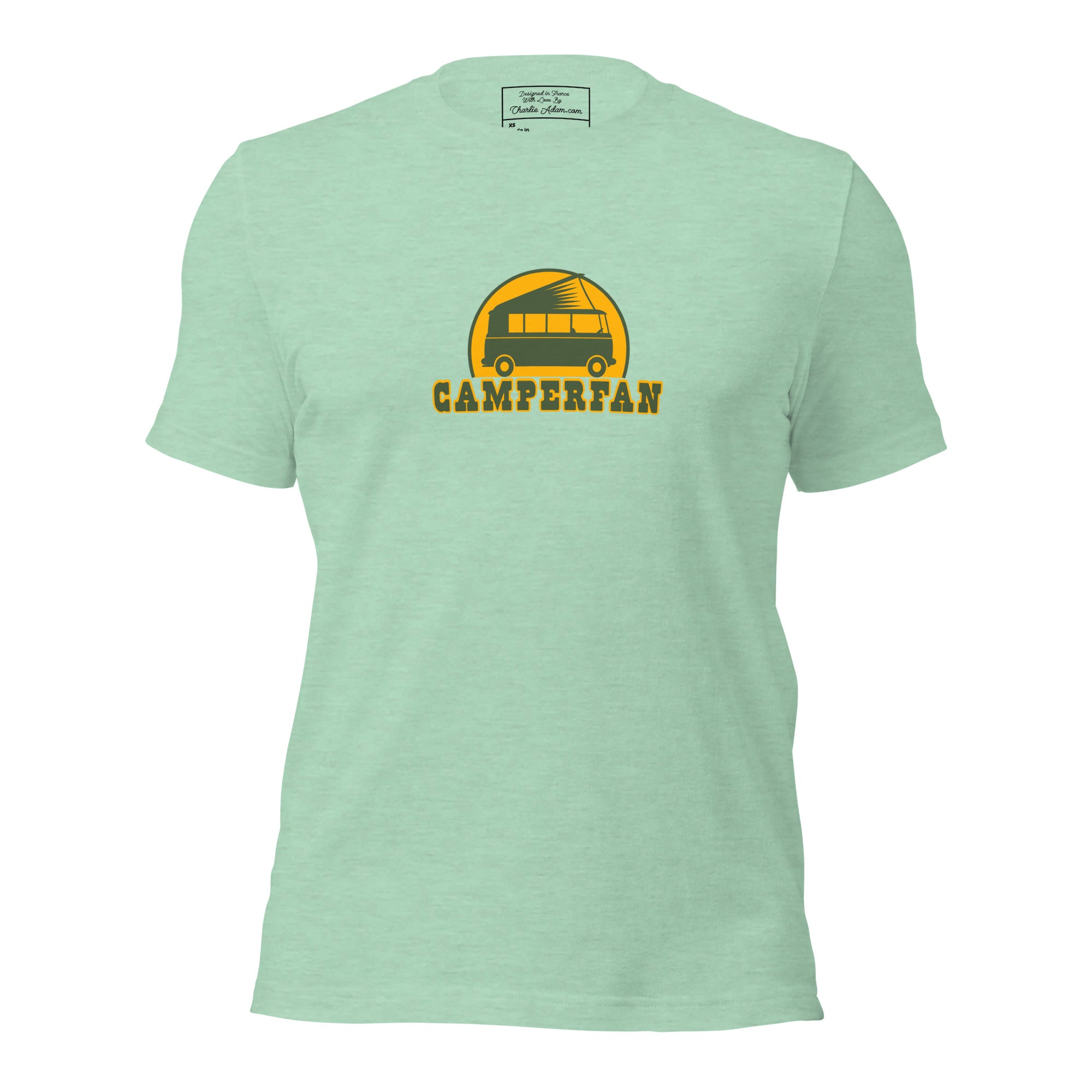 Unisex t-shirt Camperfan on light heather colors