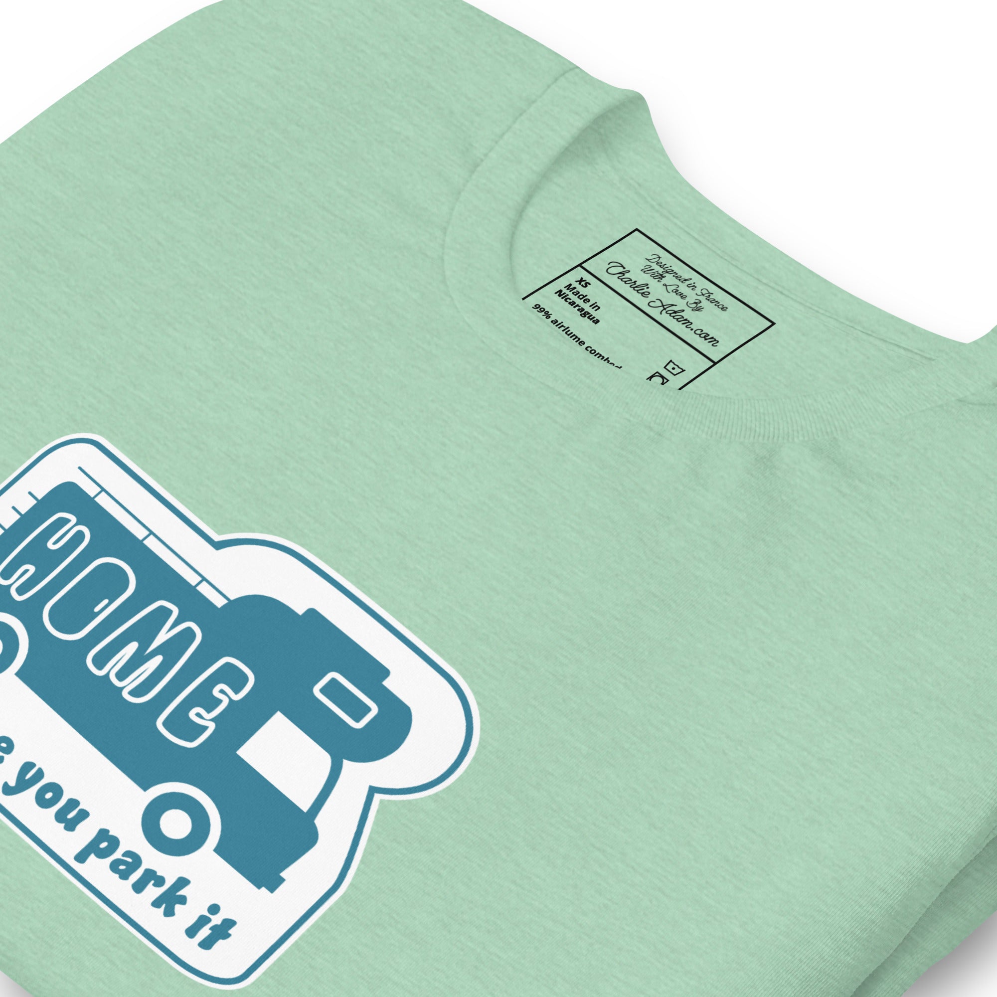 T-shirt en coton unisexe Bold Camper Van sur couleurs chinées claires