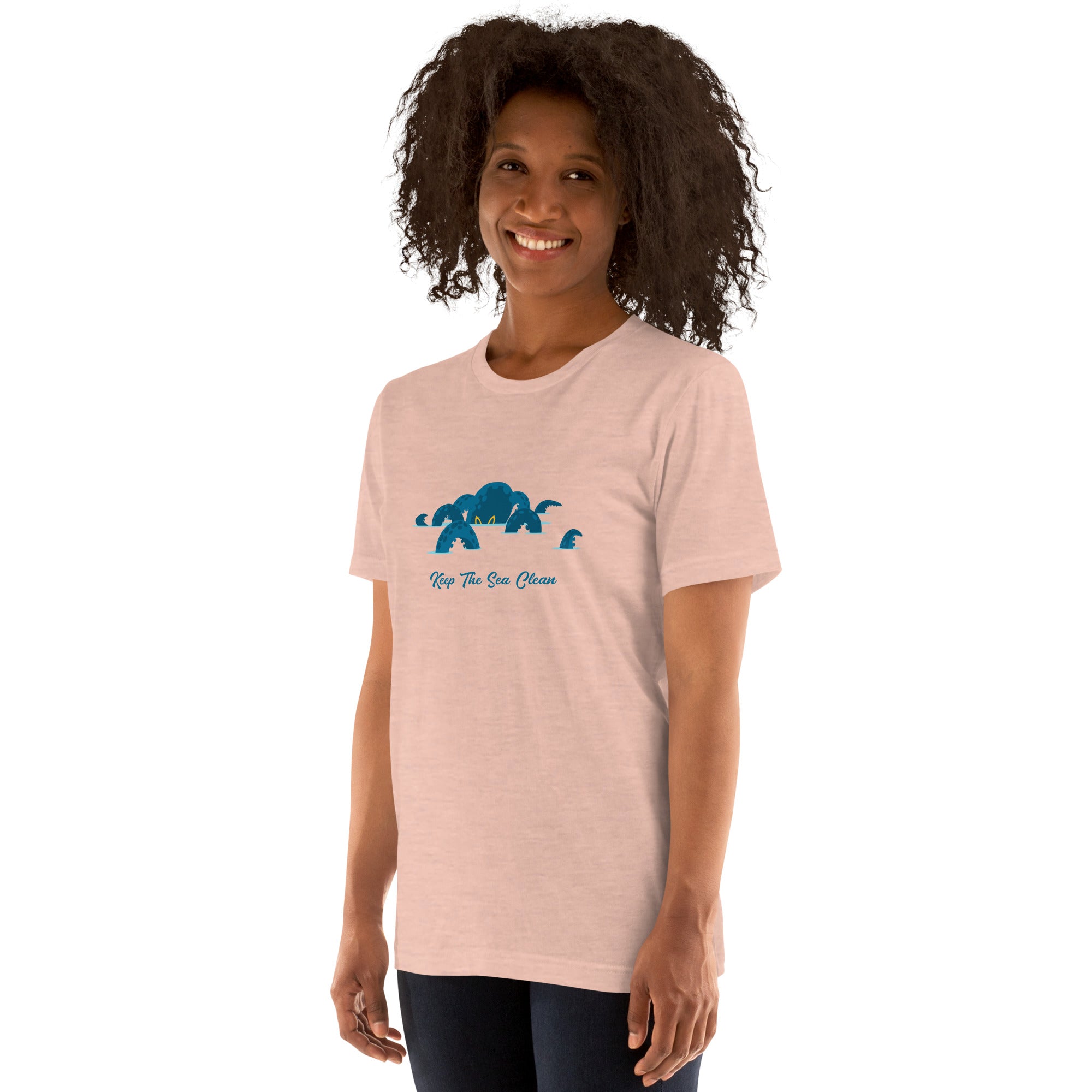 Unisex t-shirt Octopus Blue on light heather colors