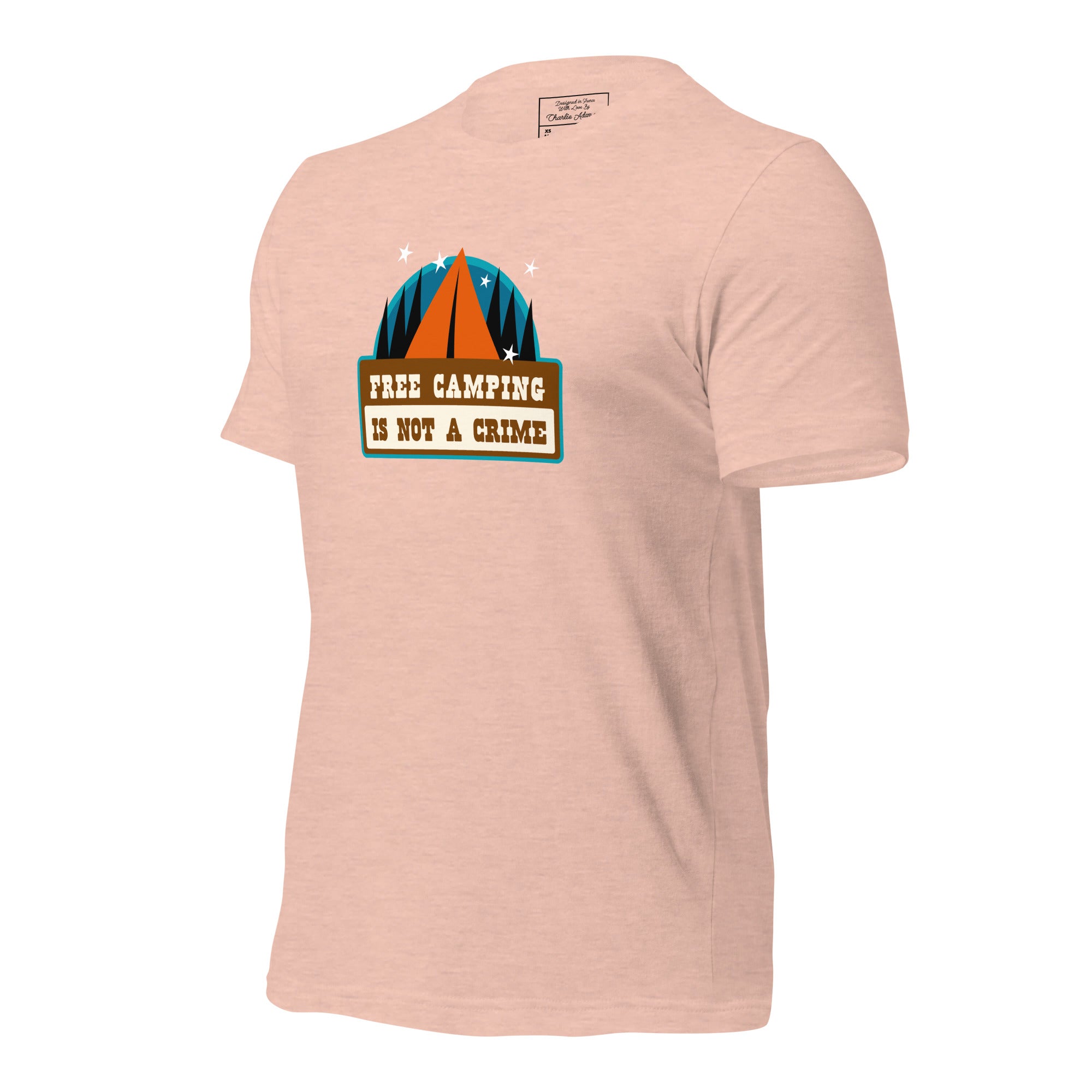 Unisex t-shirt Free camping is not a crime on light heather colors