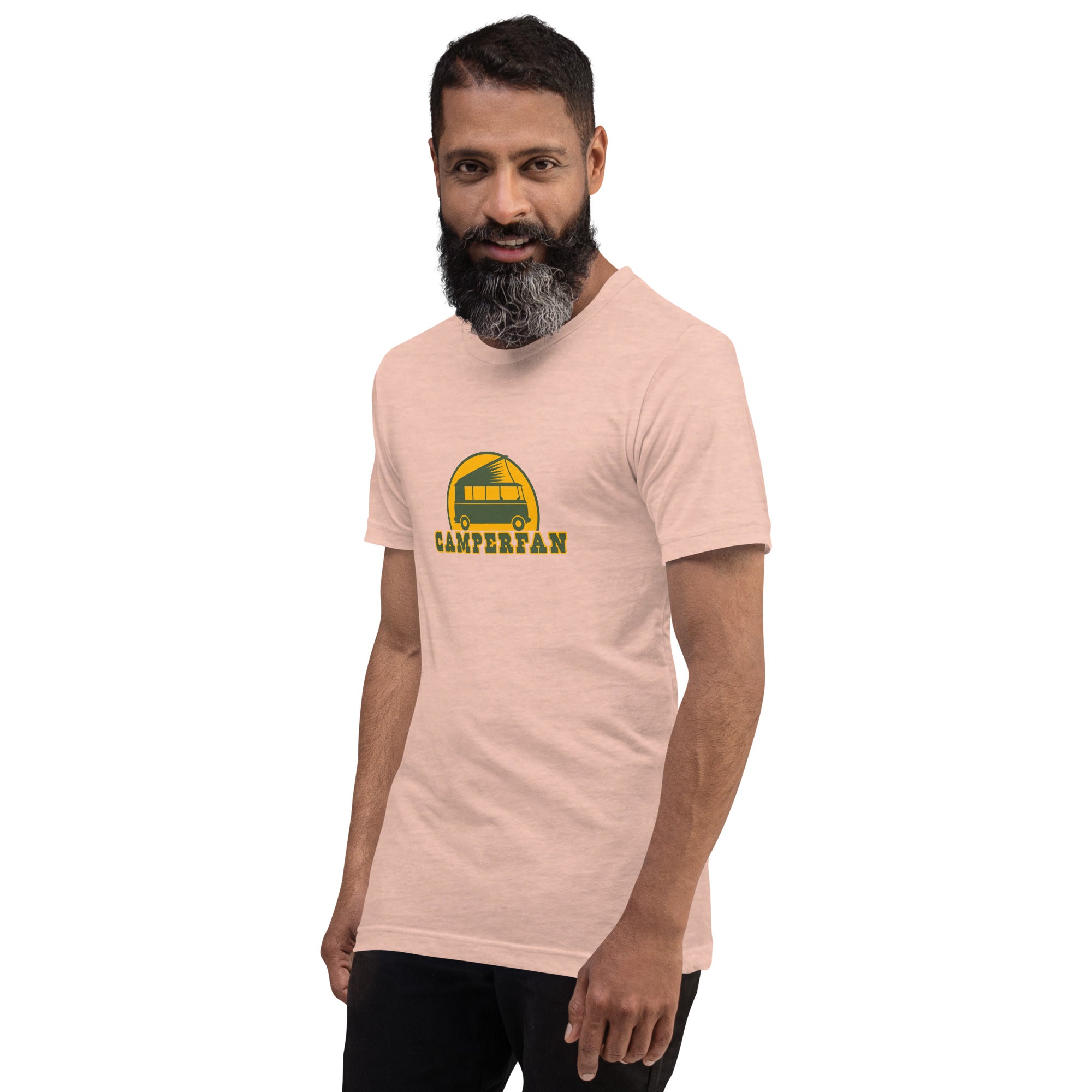 Unisex t-shirt Camperfan on light heather colors