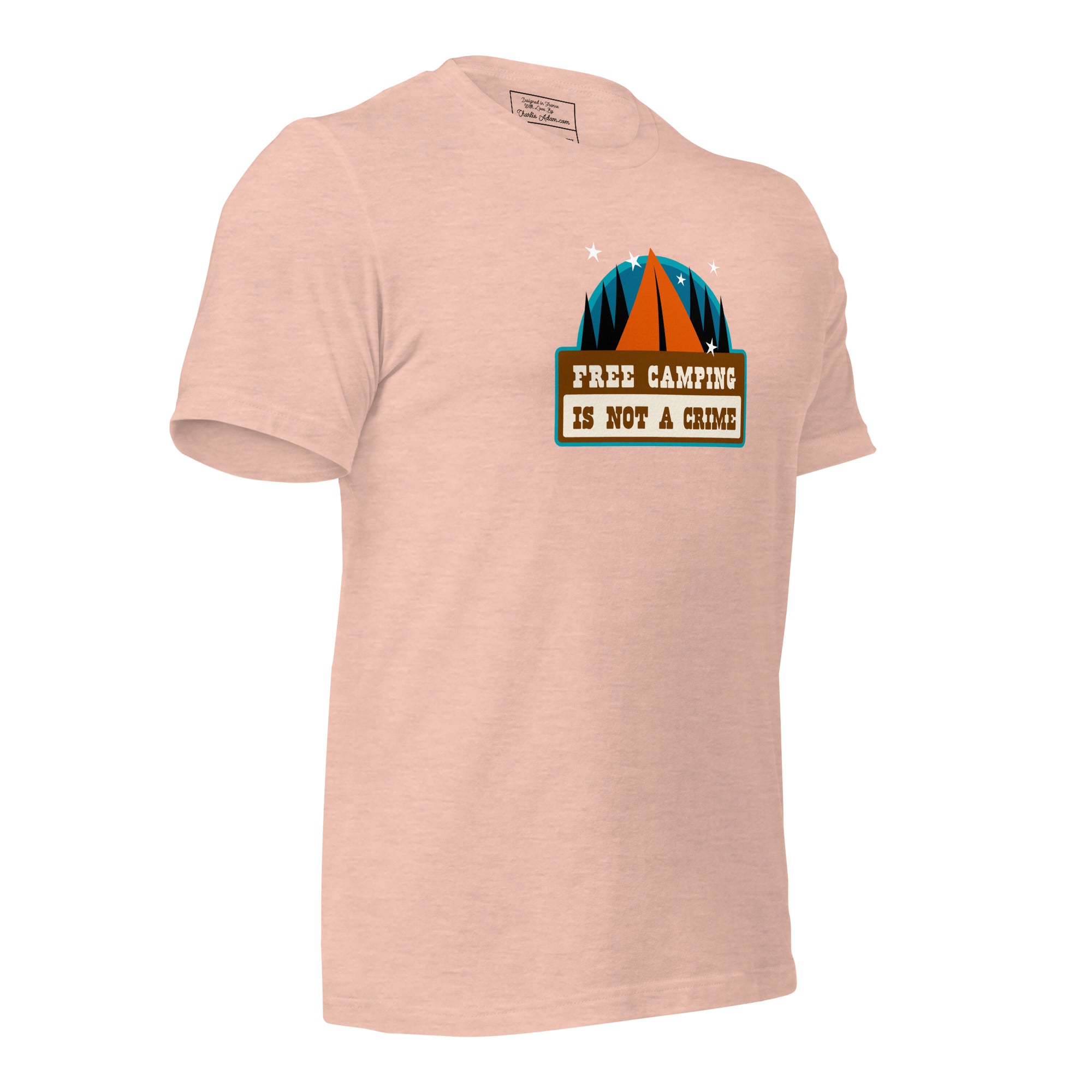 Unisex t-shirt Free camping is not a crime on light heather colors