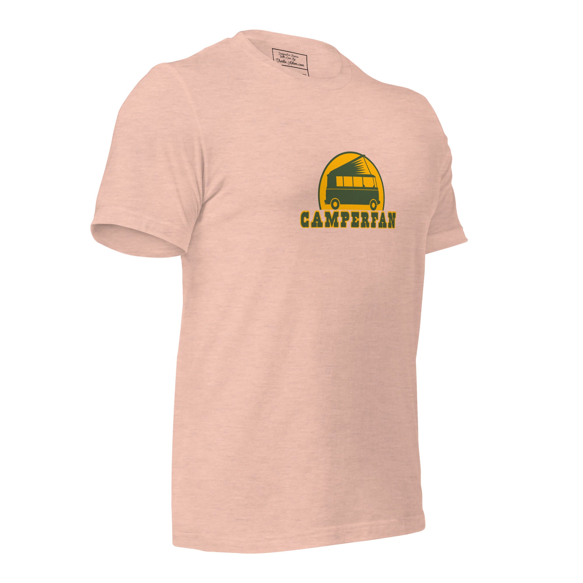 T-shirt en coton unisexe Camperfan sur couleurs chinées claires