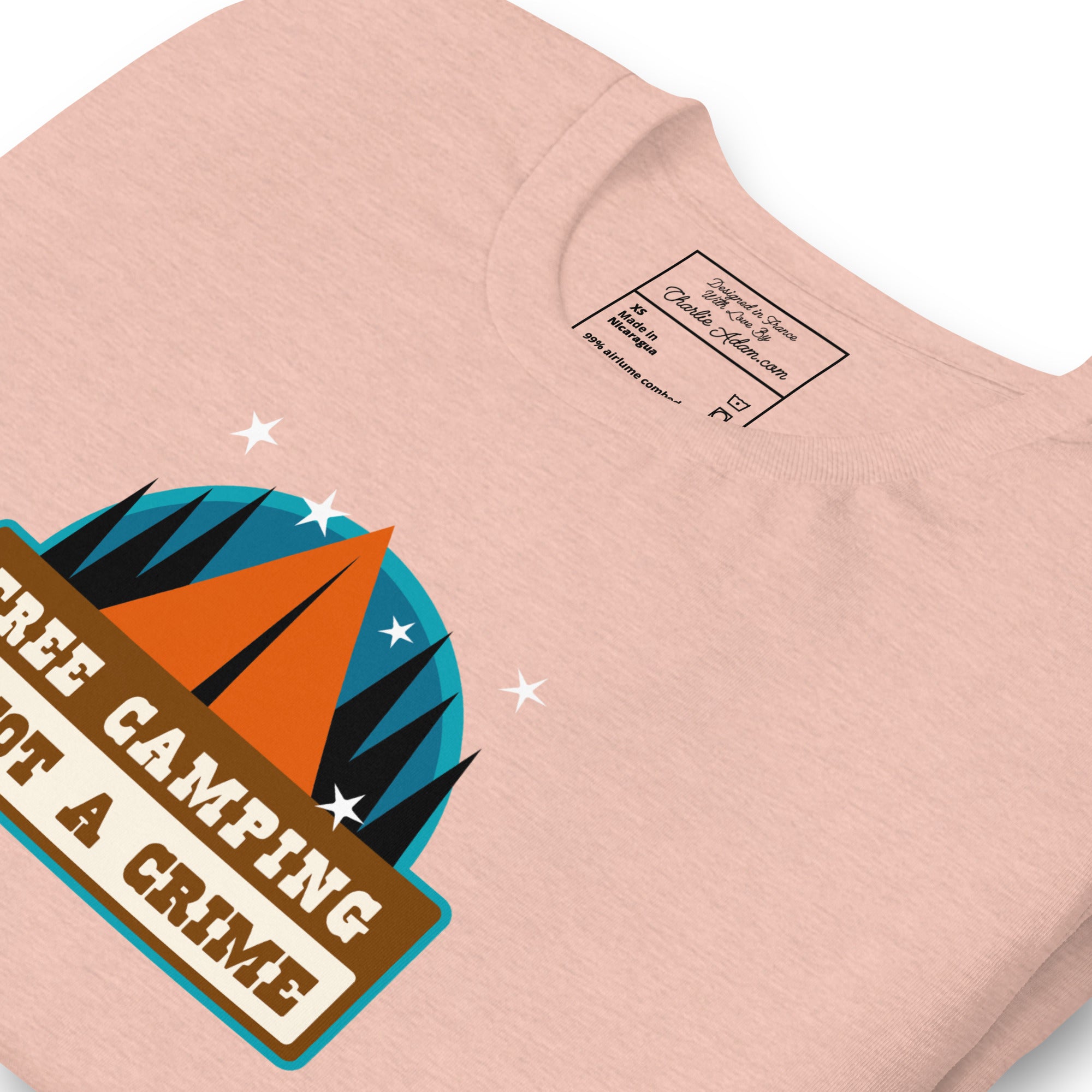 Unisex t-shirt Free camping is not a crime on light heather colors