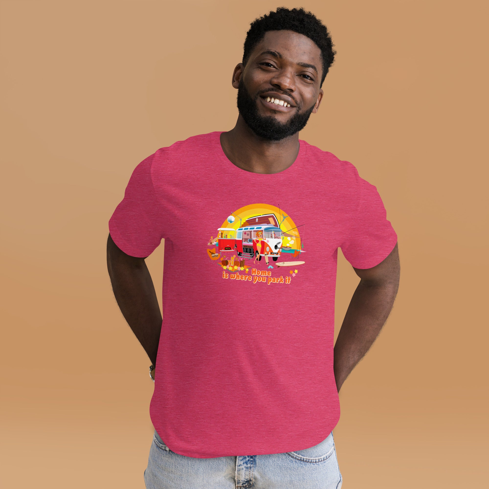 Unisex cotton t-shirt Ultra Combi on bright heather colors