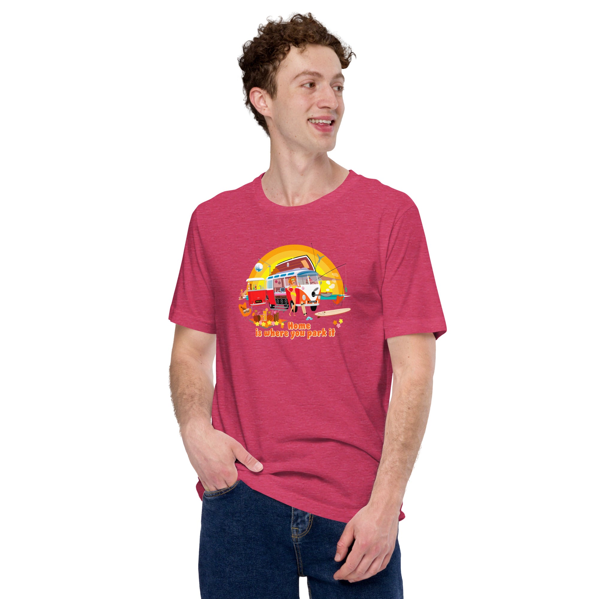 Unisex cotton t-shirt Ultra Combi on bright heather colors