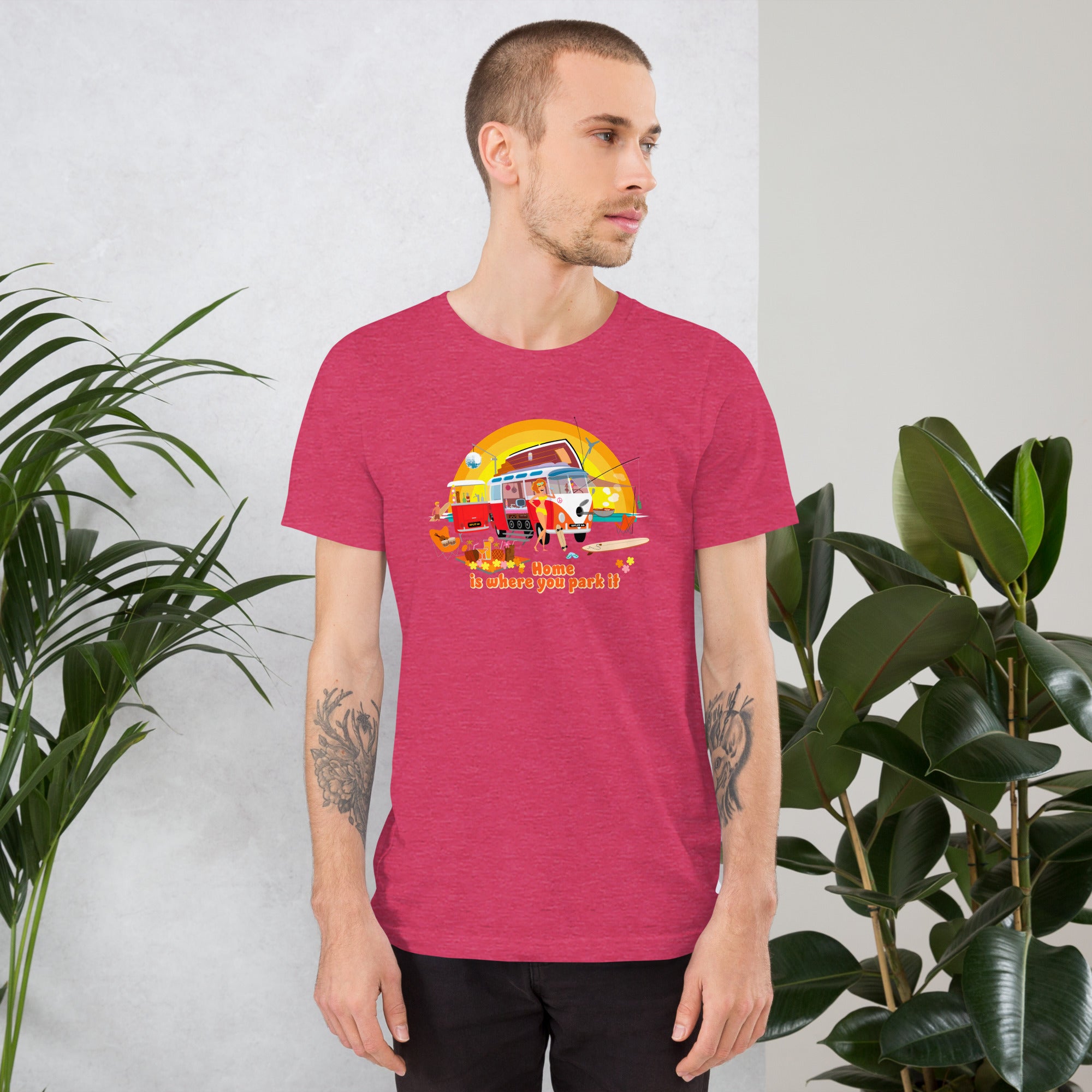 Unisex cotton t-shirt Ultra Combi on bright heather colors