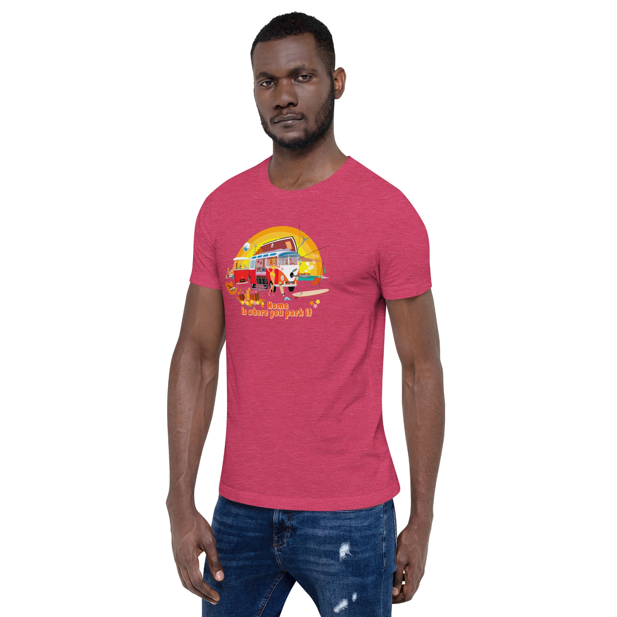 Unisex cotton t-shirt Ultra Combi on bright heather colors