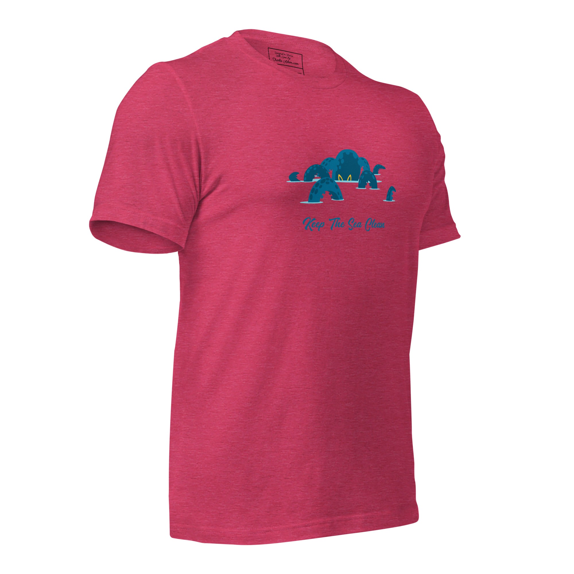 Unisex t-shirt Octopus Blue on light heather colors