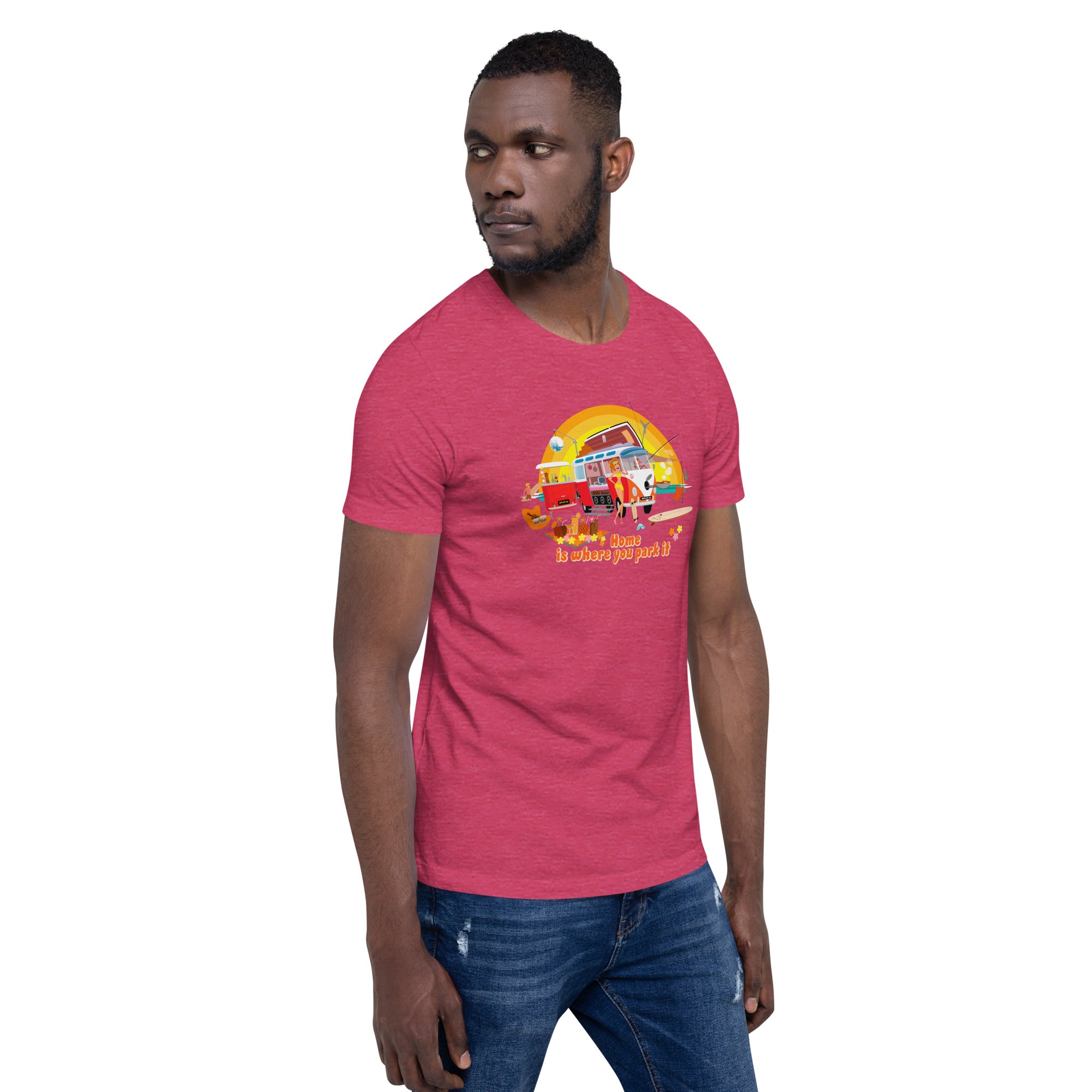 Unisex cotton t-shirt Ultra Combi on bright heather colors