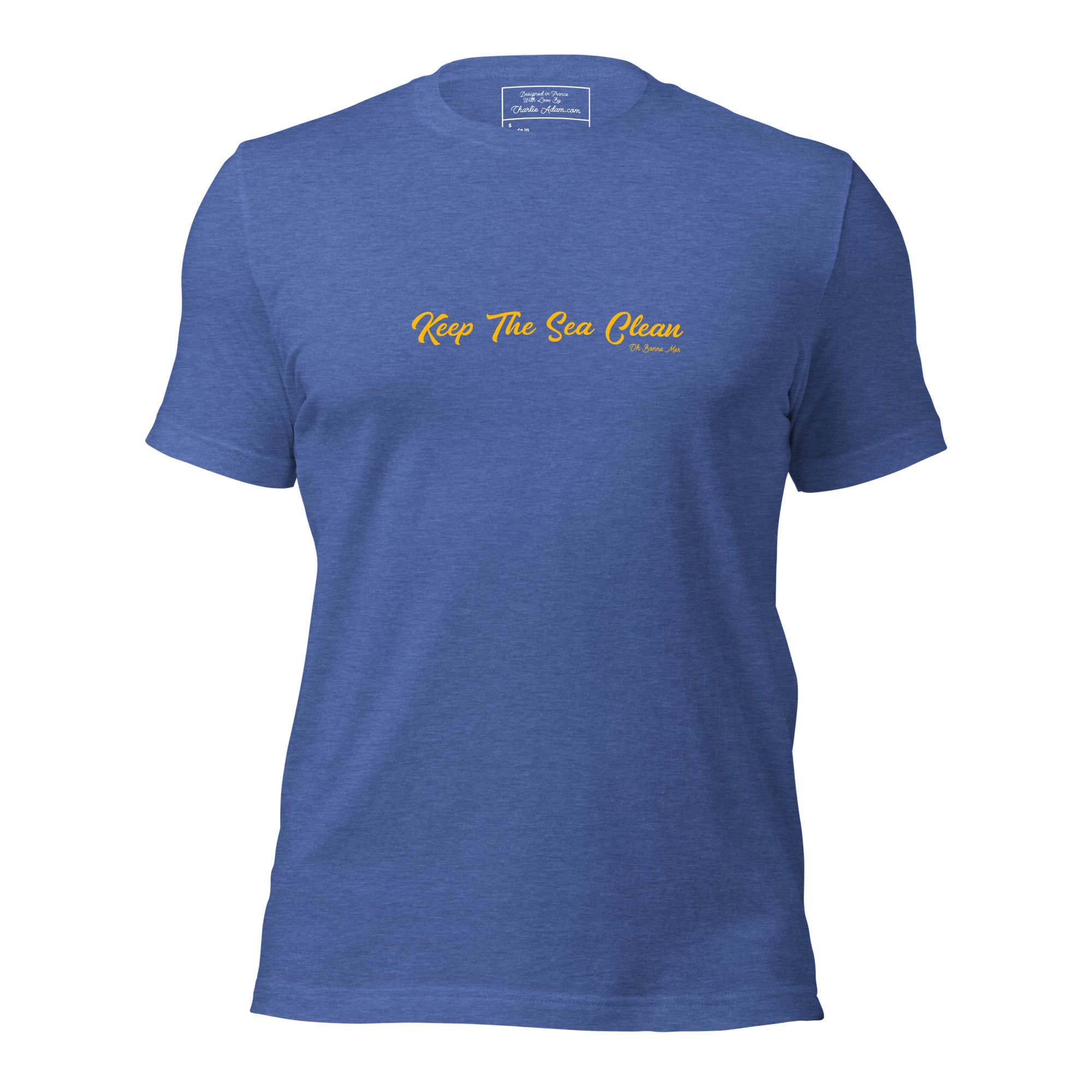 Unisex t-shirt Keep The Sea Clean on dark heather colors