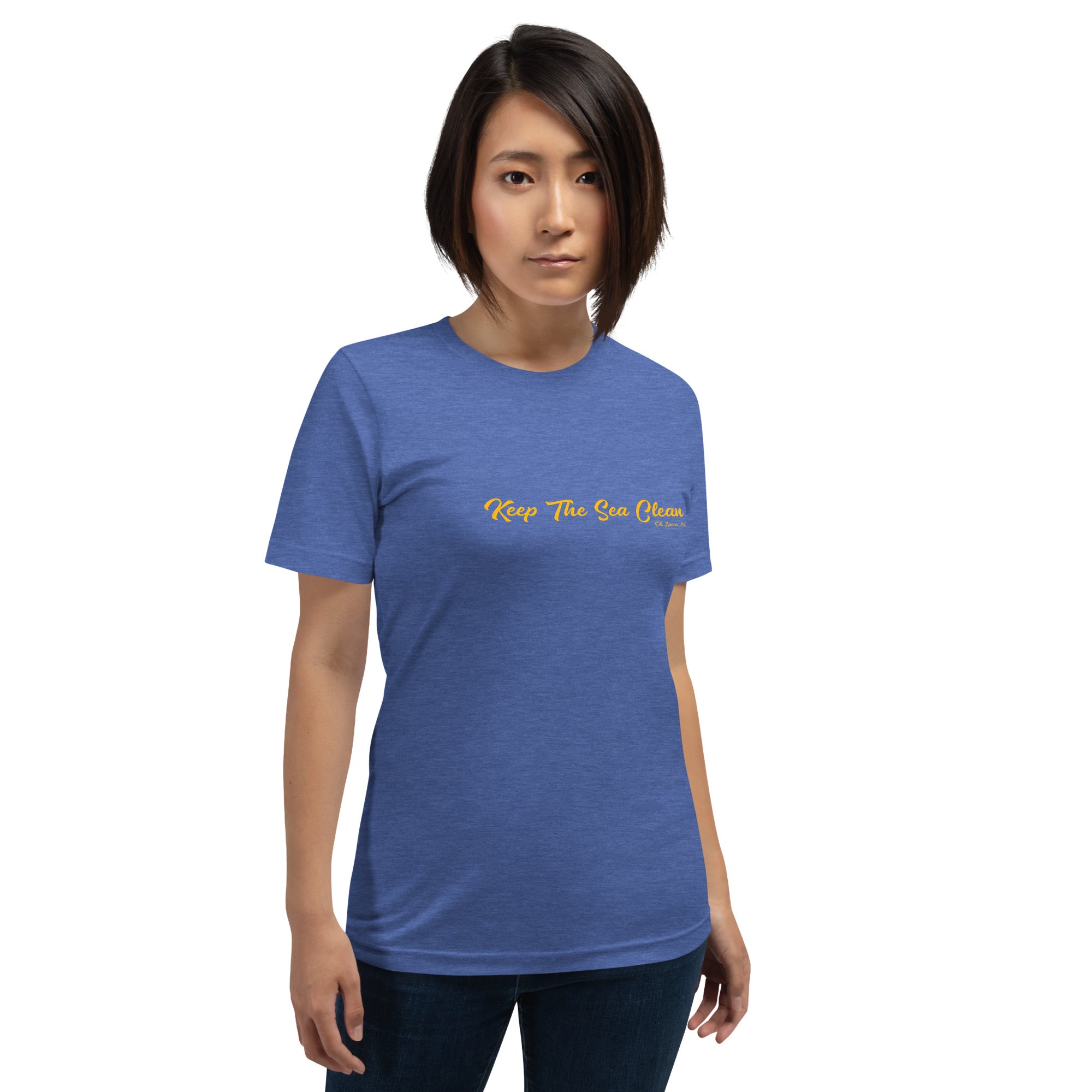 Unisex t-shirt Keep The Sea Clean on dark heather colors