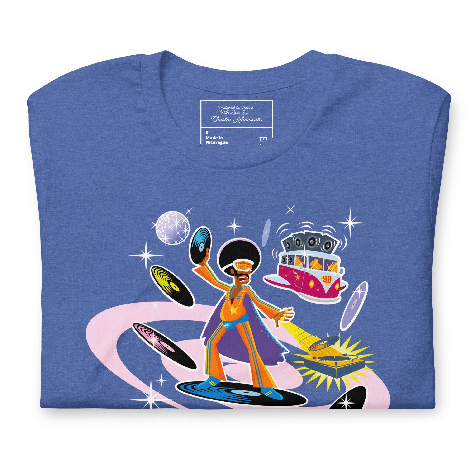 Unisex t-shirt Superboogieman saves the Party on dark heather colors