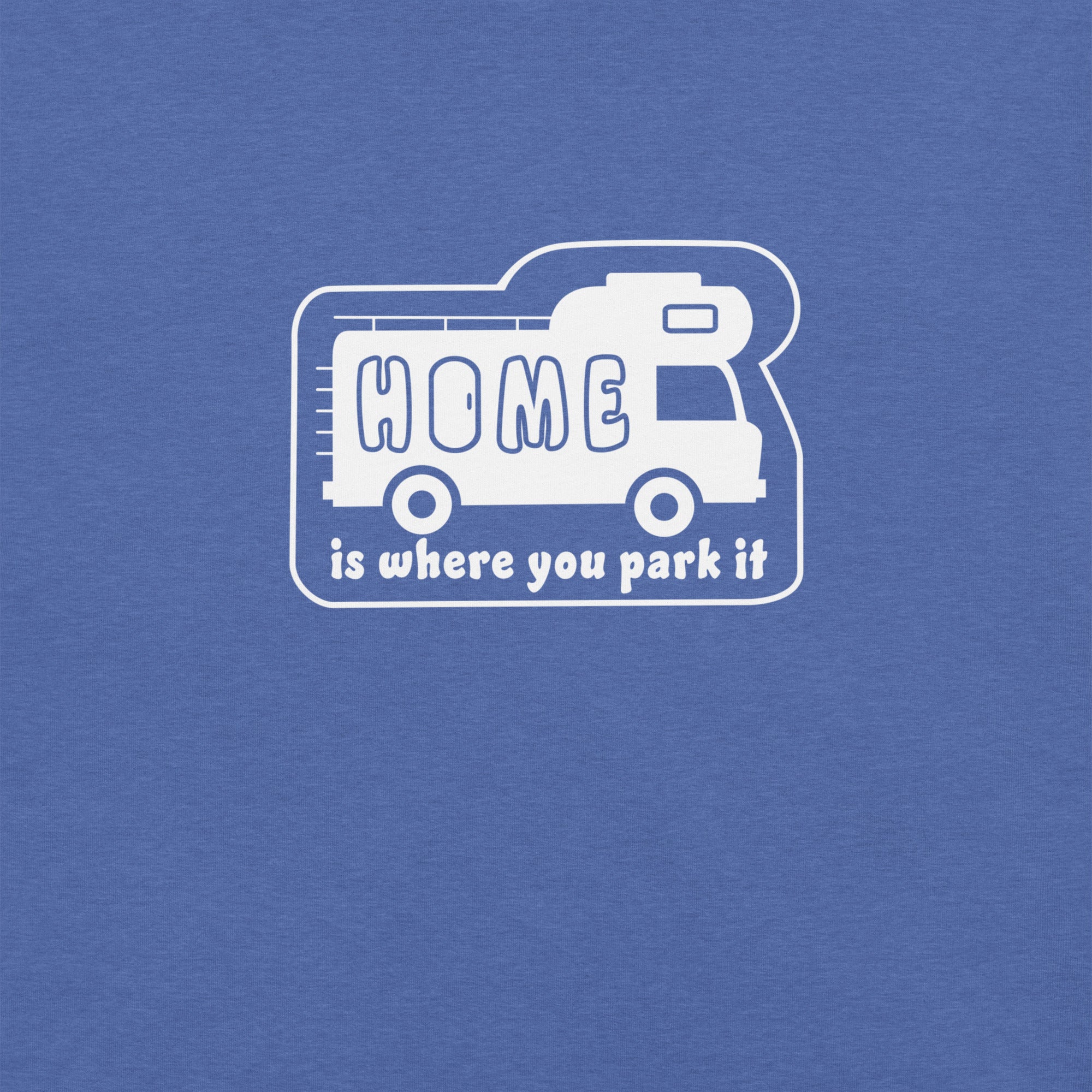 Unisex cotton t-shirt Bold Camper Van on dark heather colors