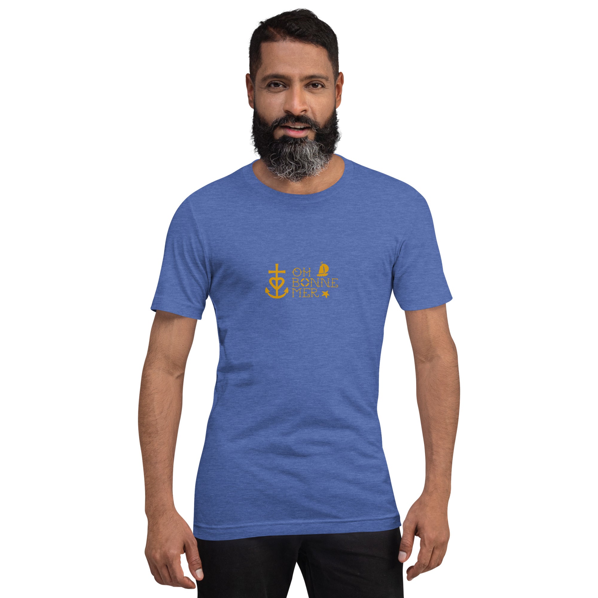 T-shirt en coton unisexe Oh Bonne Mer 2 sur couleurs chinées foncées