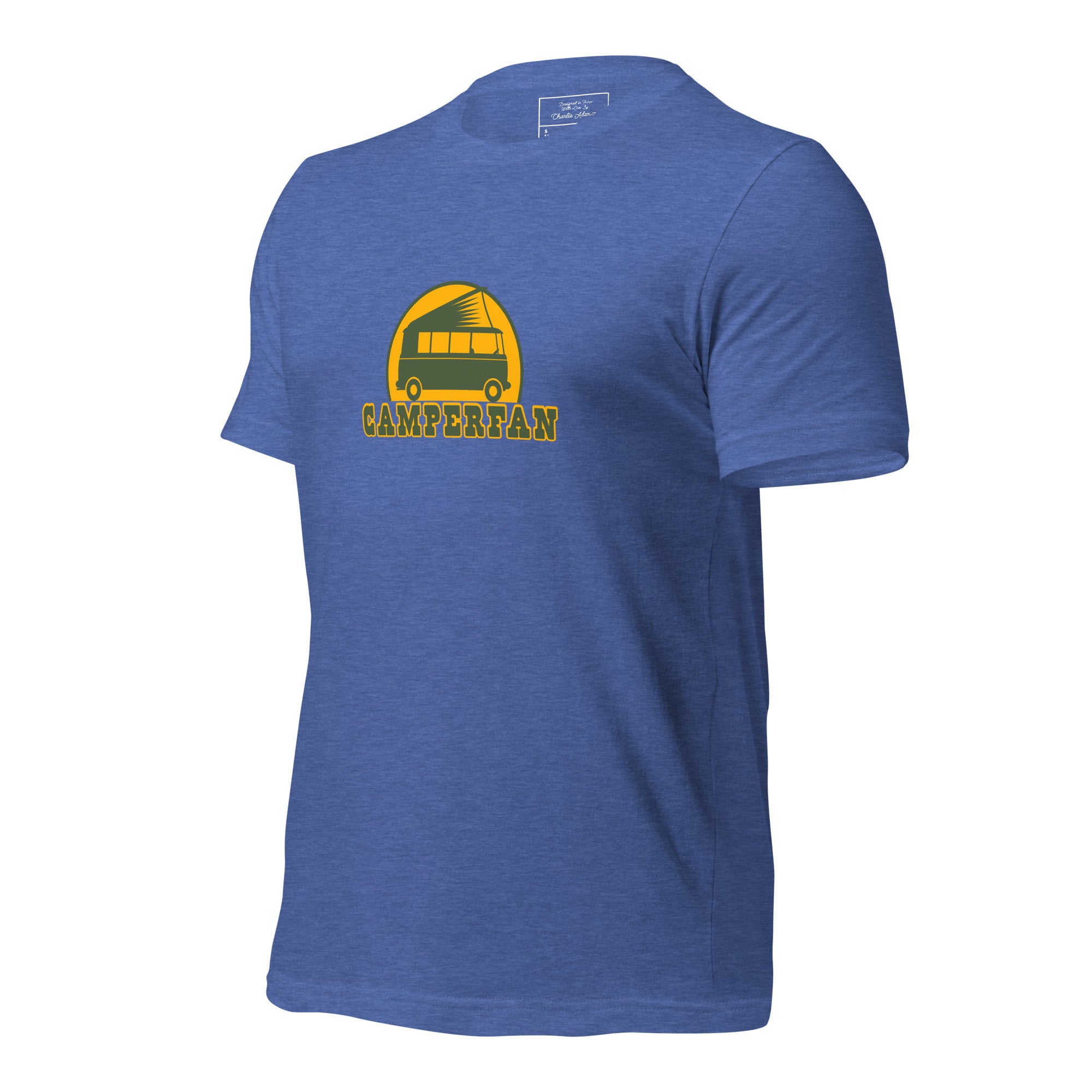 Unisex t-shirt Camperfan on dark heather colors