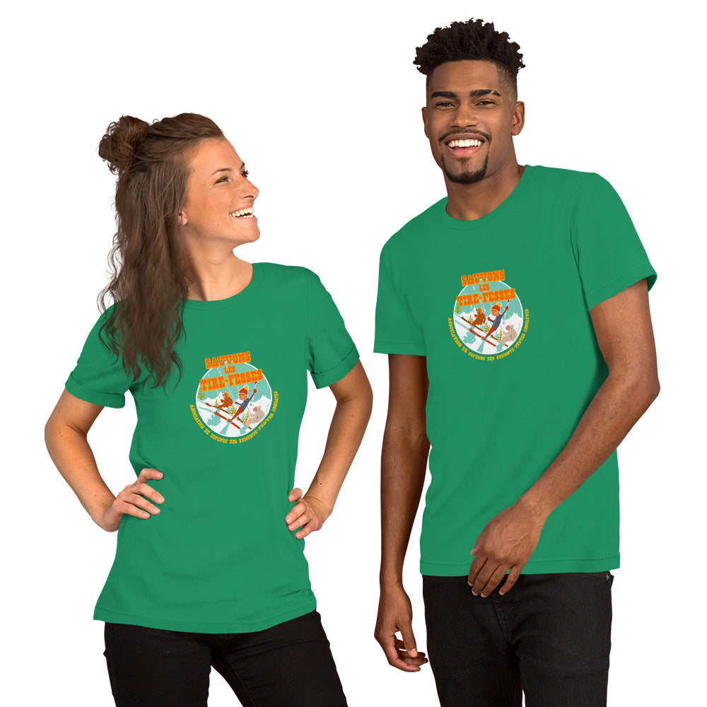 T-shirt en coton unisexe Sauvons les Tires-fesses sur couleurs foncées