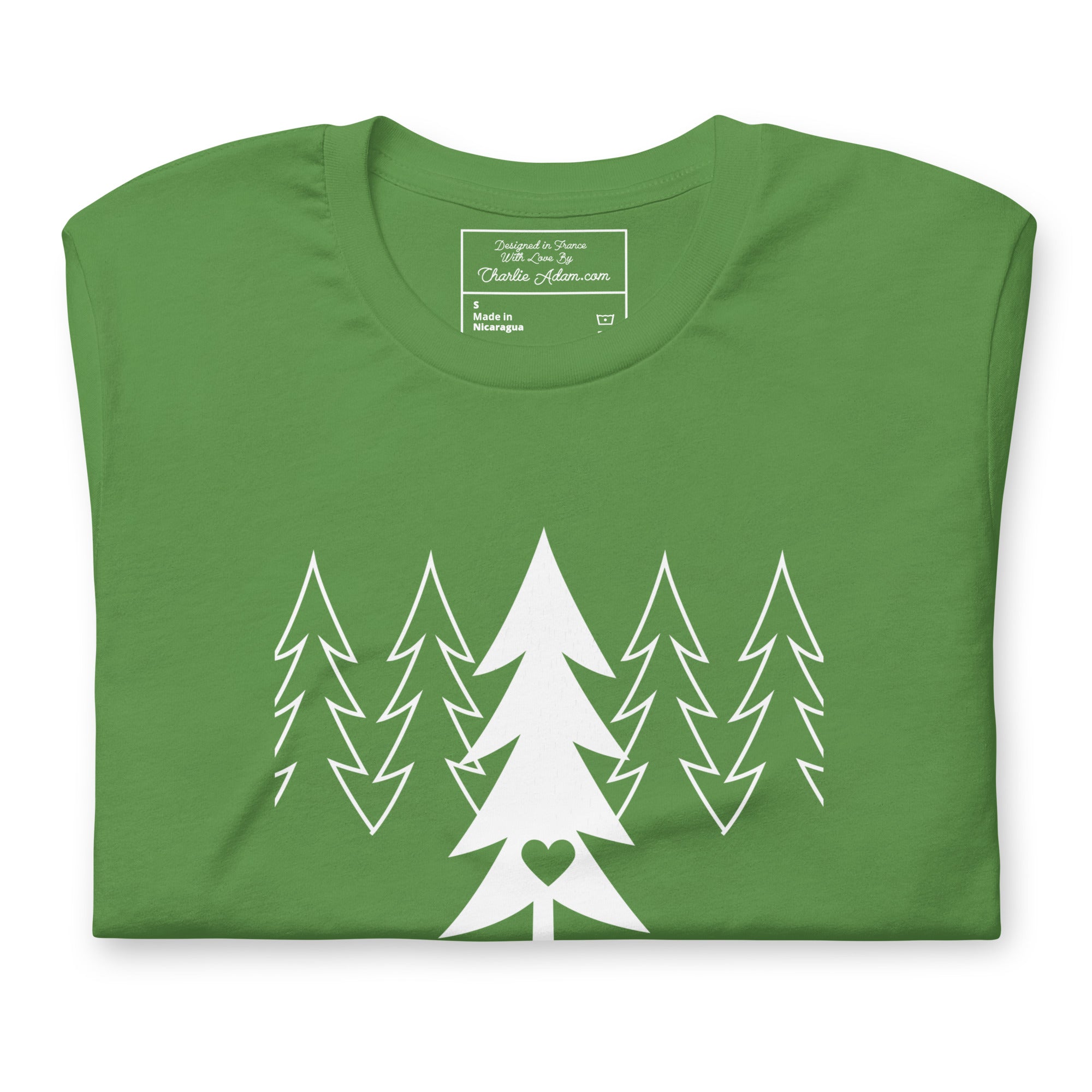 T-shirt en coton unisexe Tree hugging zone sur couleurs foncées