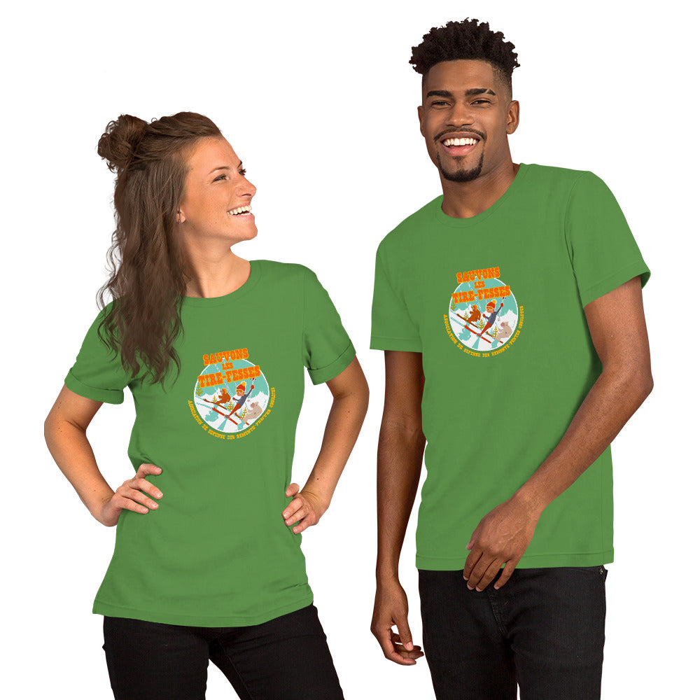 T-shirt en coton unisexe Sauvons les Tires-fesses sur couleurs foncées