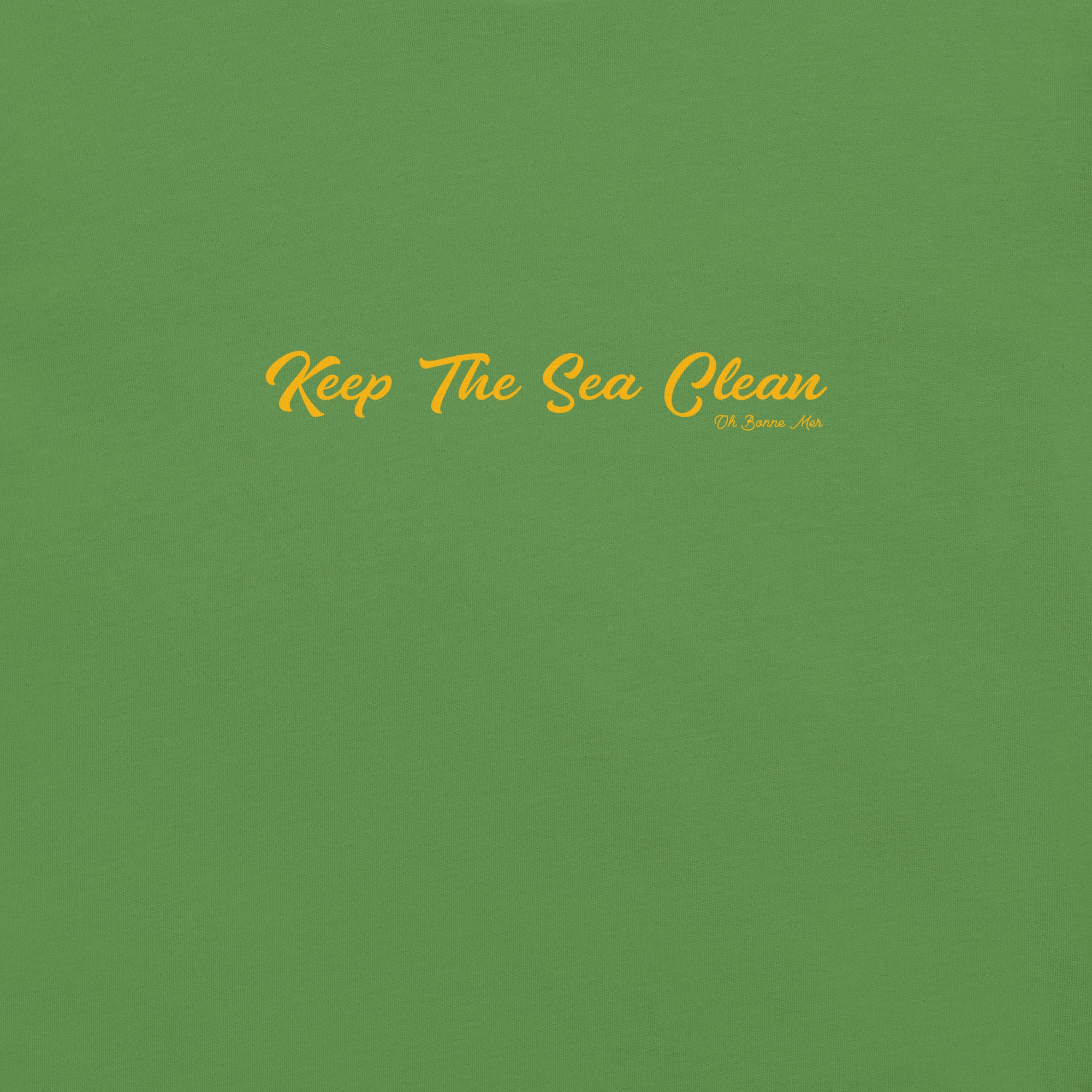 T-shirt en coton unisexe Keep The Sea Clean Gold sur verts