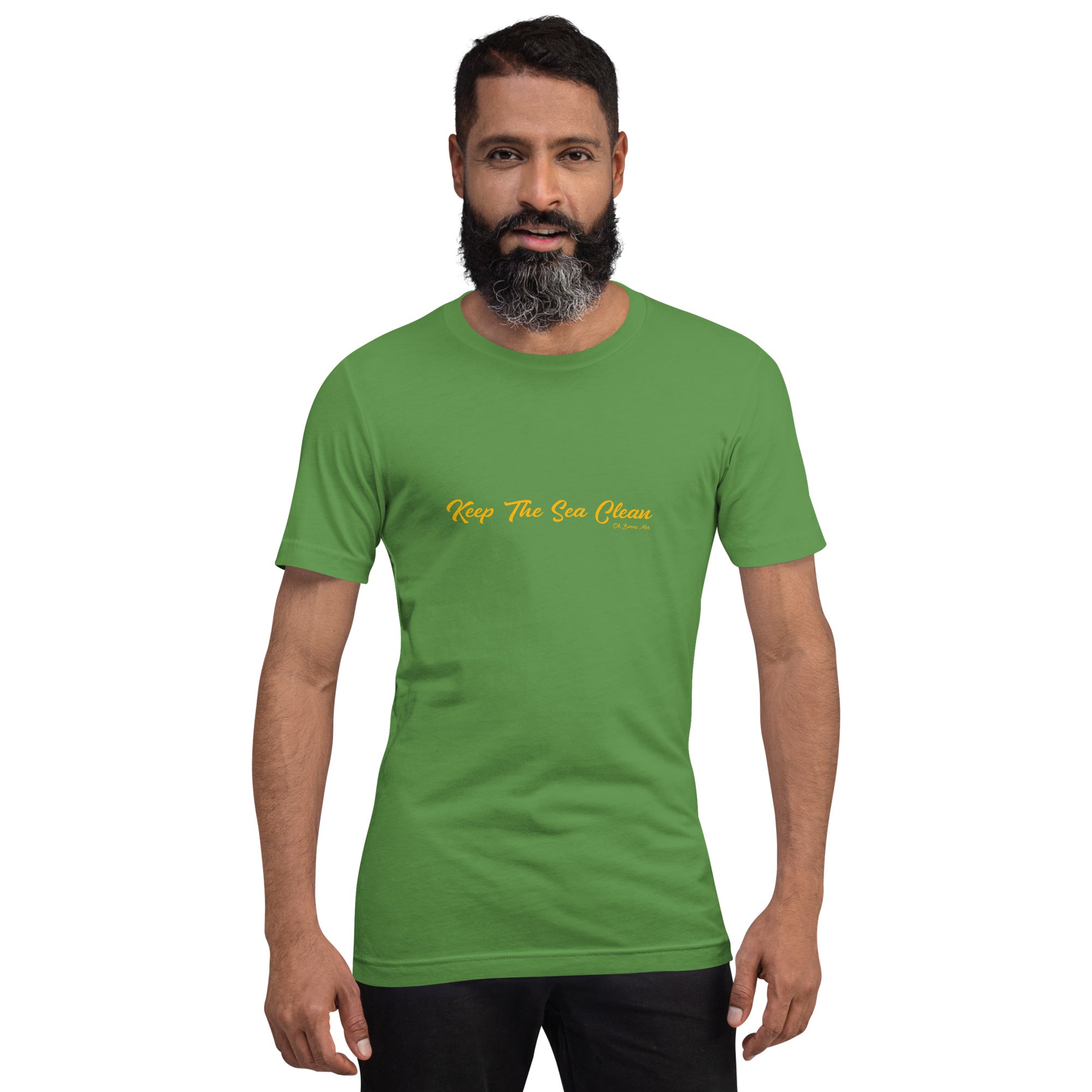 T-shirt en coton unisexe Keep The Sea Clean Gold sur verts