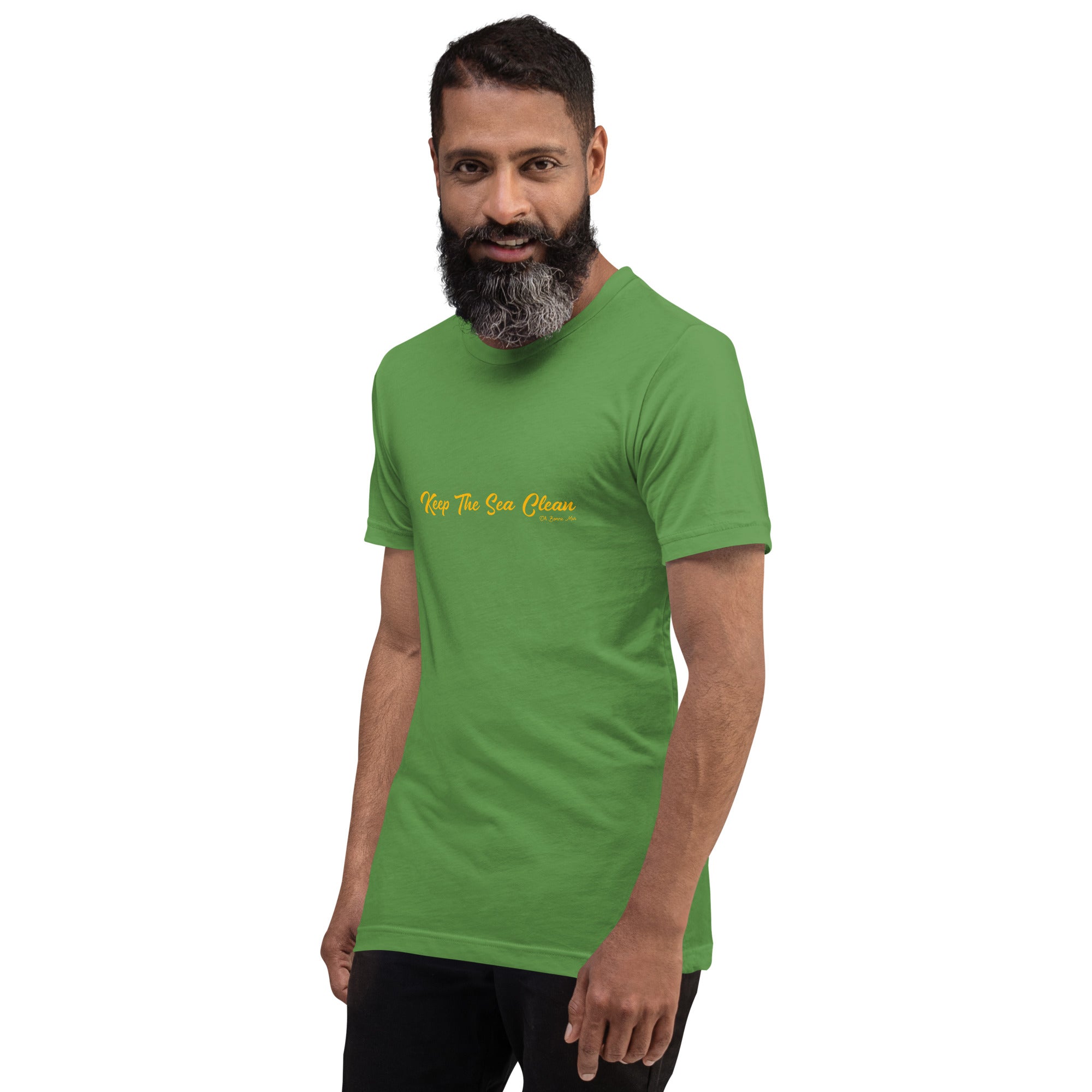 T-shirt en coton unisexe Keep The Sea Clean Gold sur verts