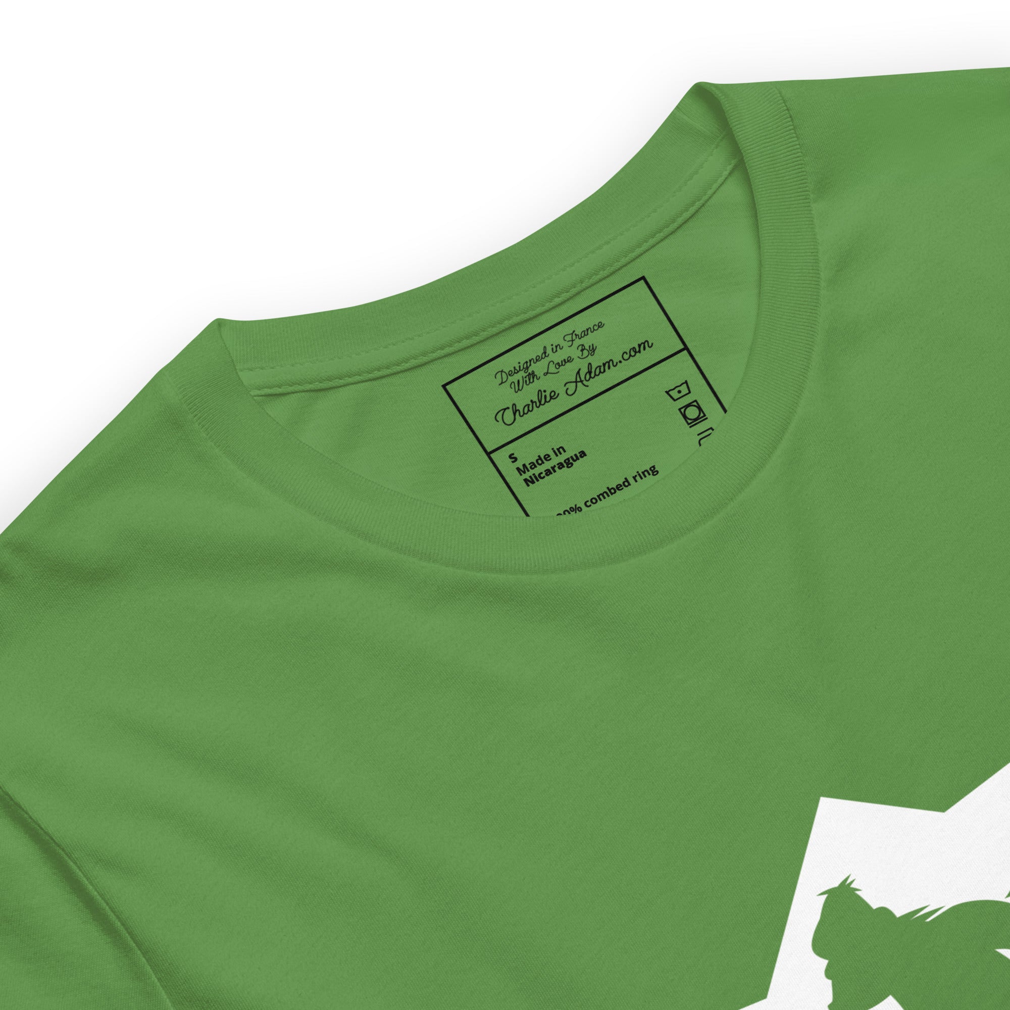 T-shirt en coton unisexe Save the Yetis Plant more Trees sur verts (face & dos)