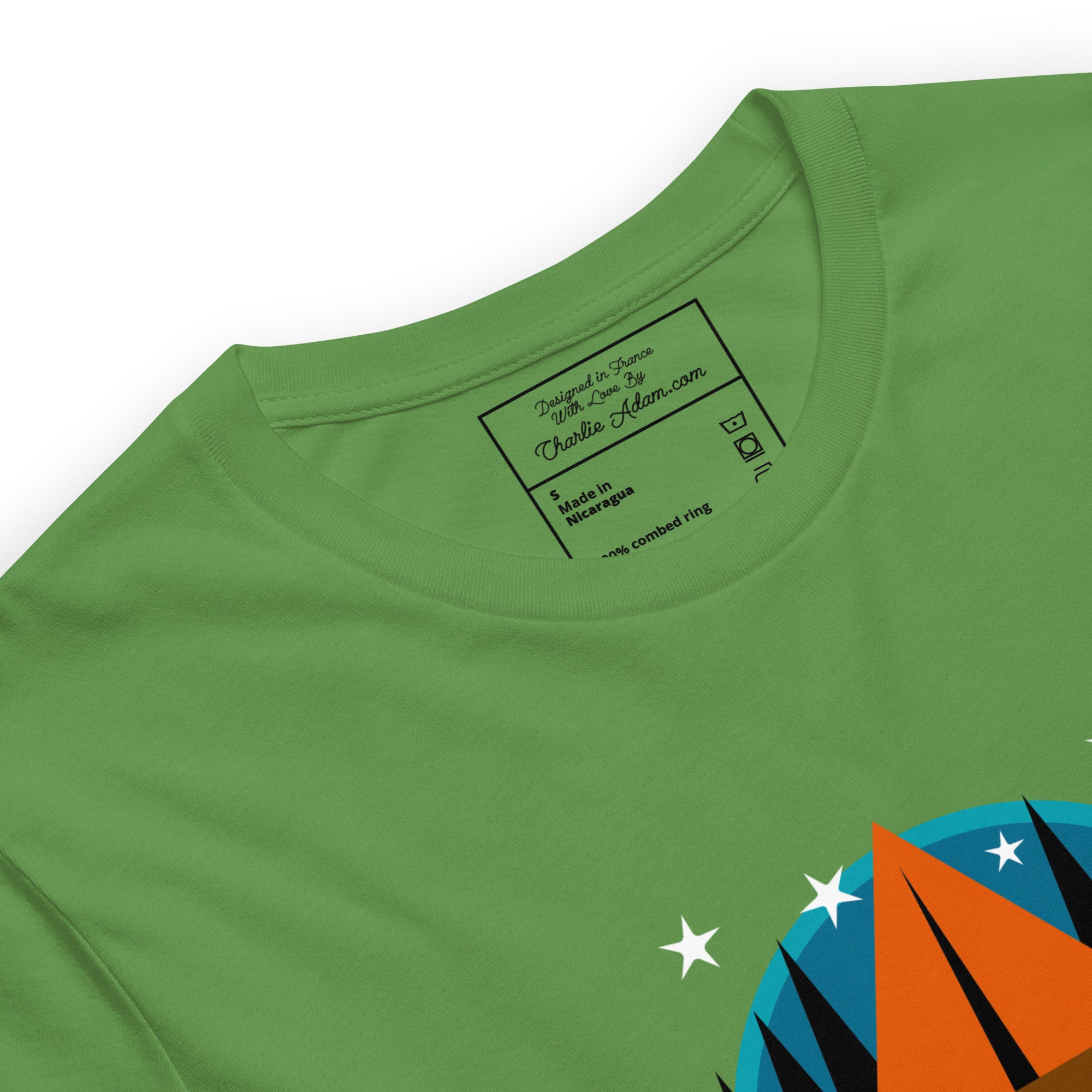 Unisex cotton t-shirt Free Camping is not a Crime on greens