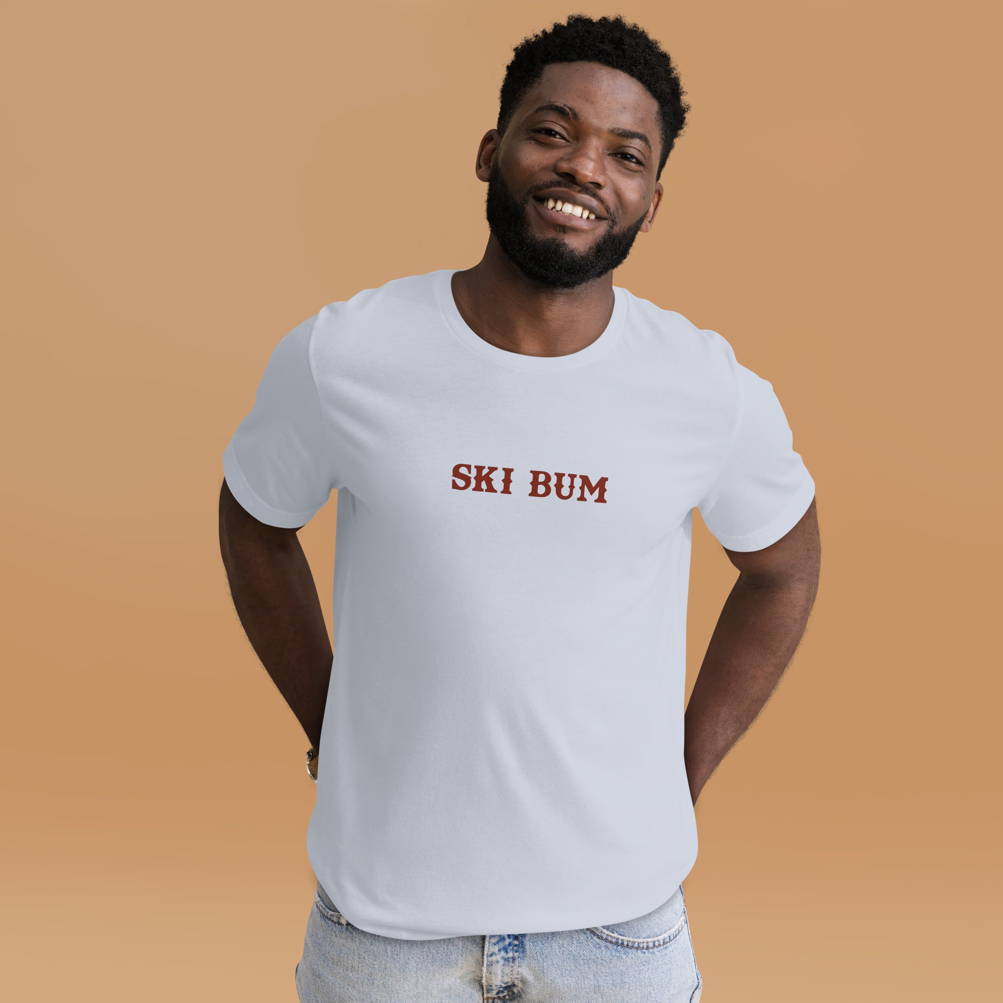 Unisex t-shirt Ski Bum on light colors