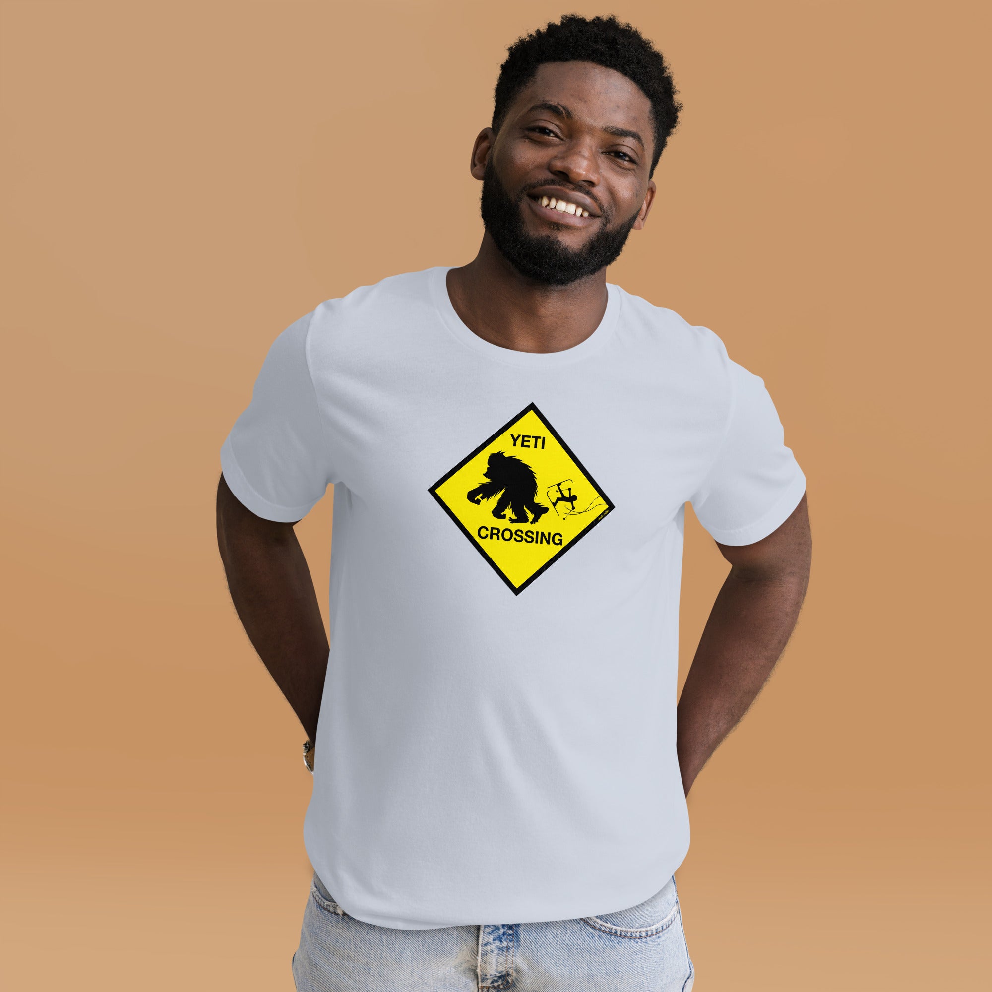 T-shirt en coton unisexe Yeti Crossing