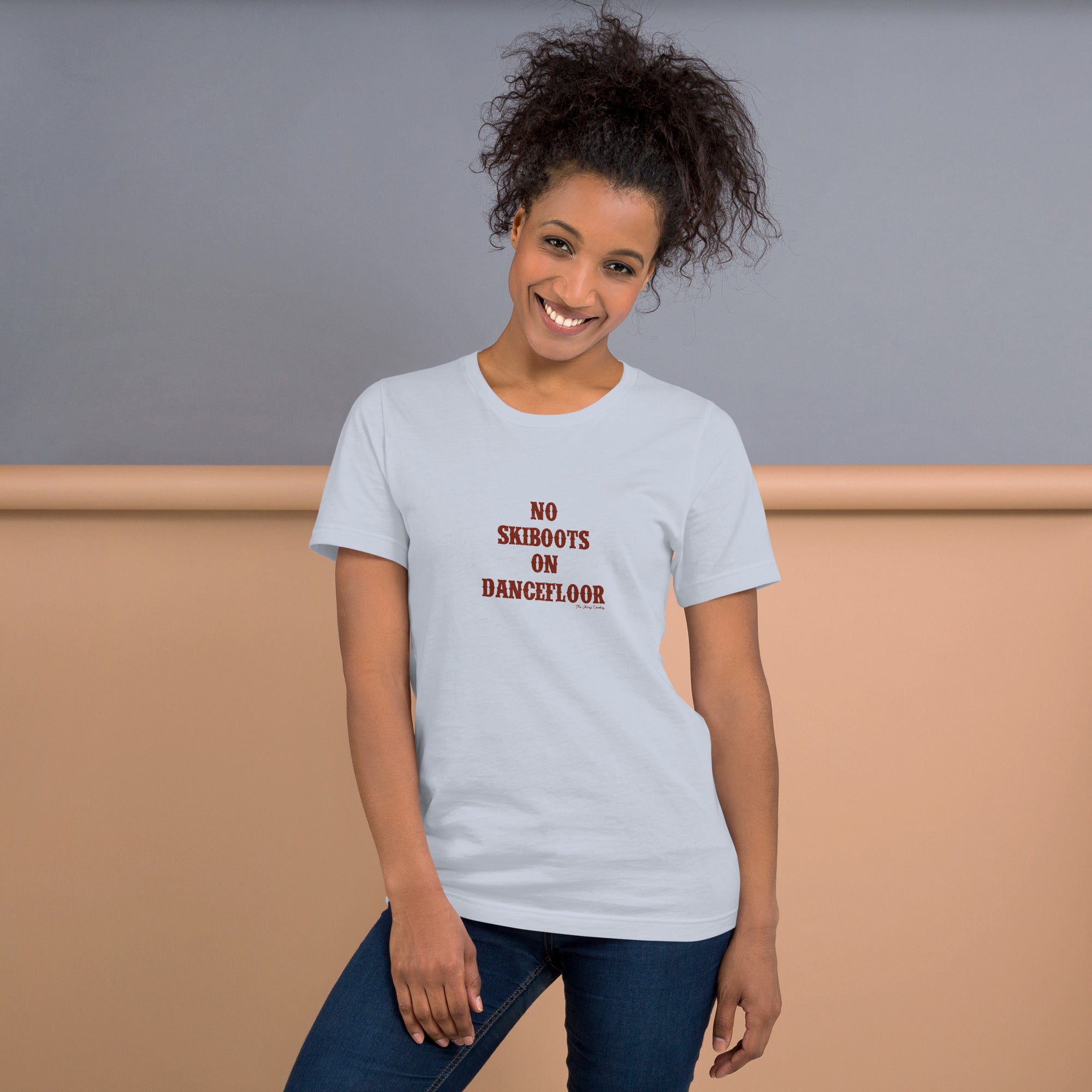 Unisex t-shirt No Skiboots on Dancefloor on light colors