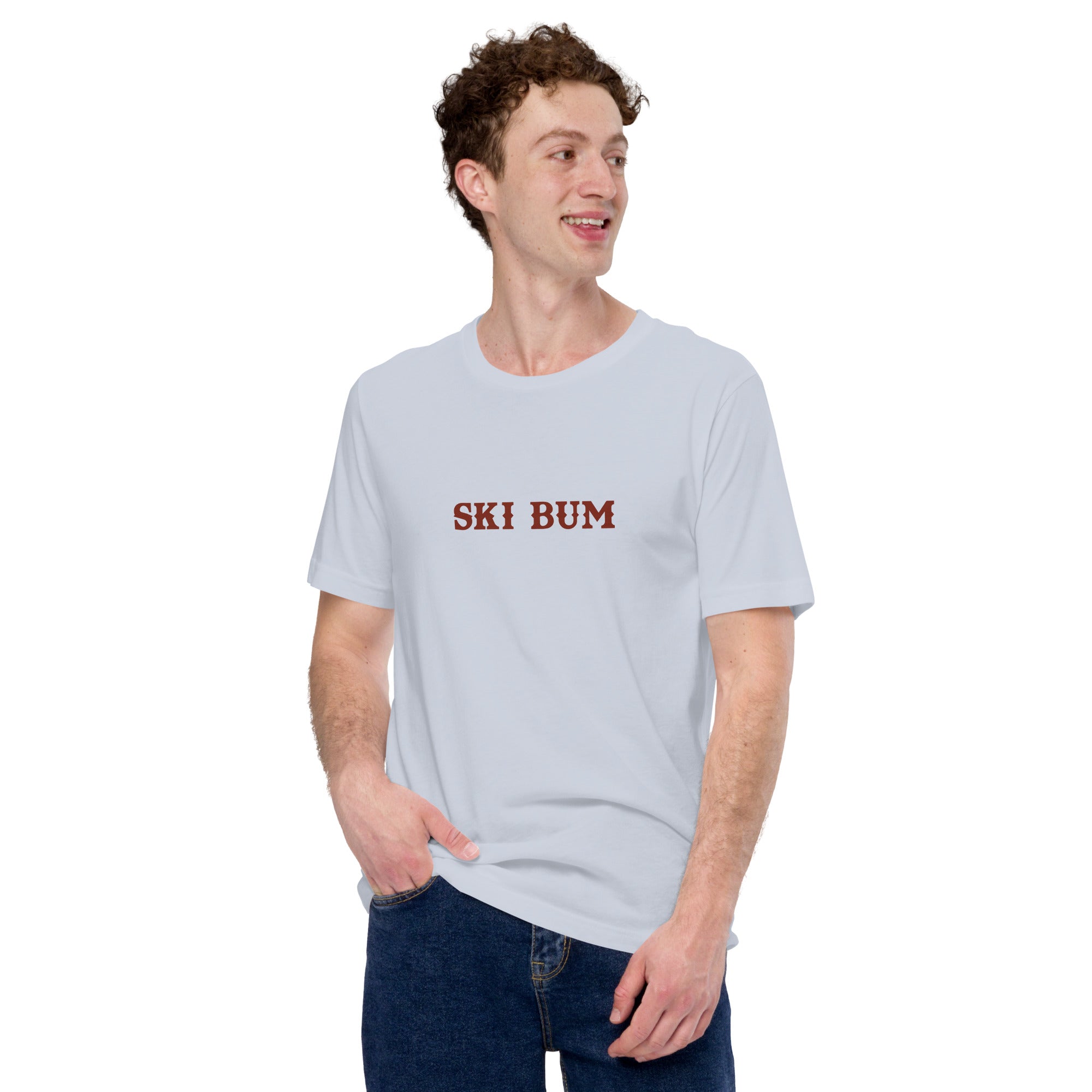 Unisex t-shirt Ski Bum on light colors