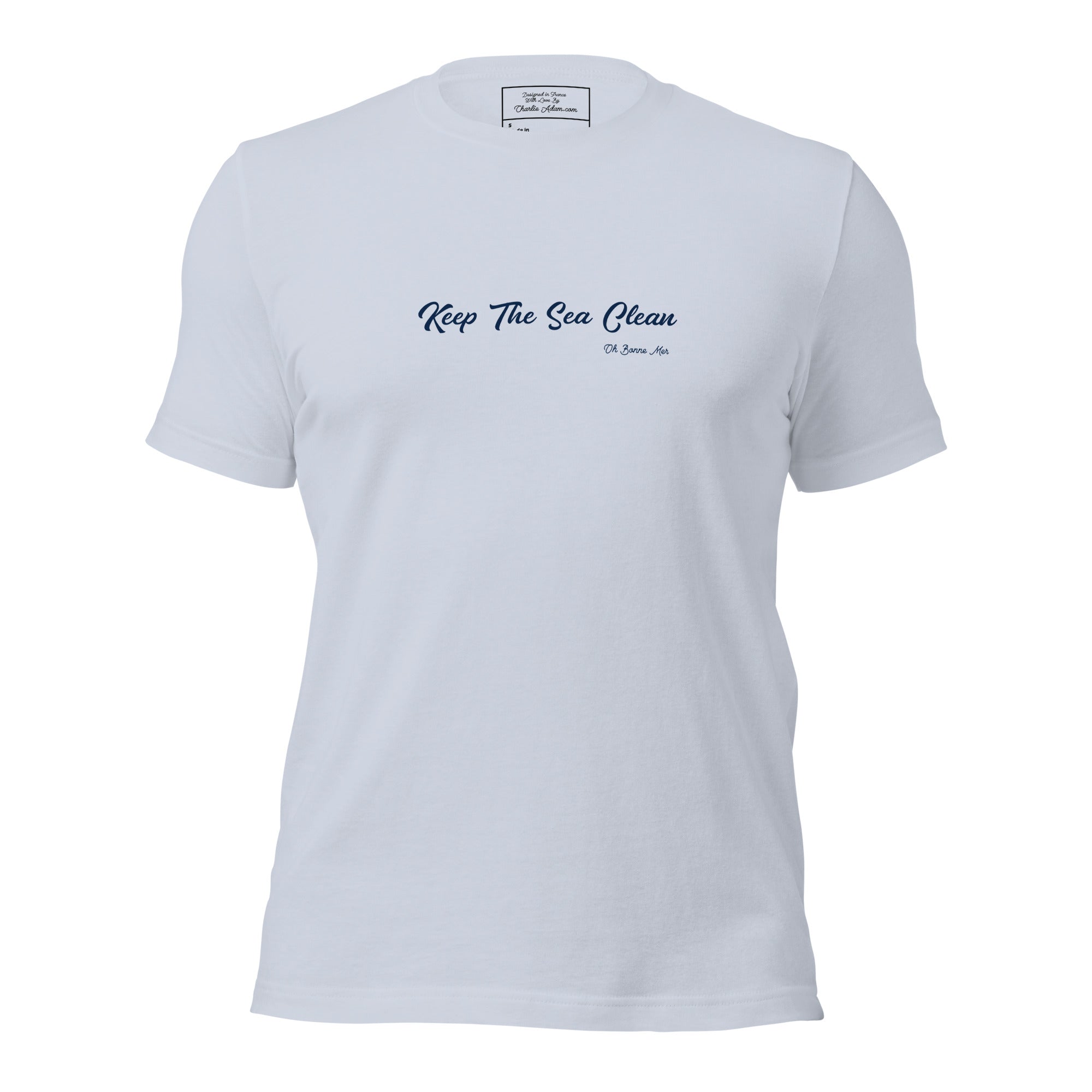 Unisex cotton t-shirt Keep The Sea Clean on light colors