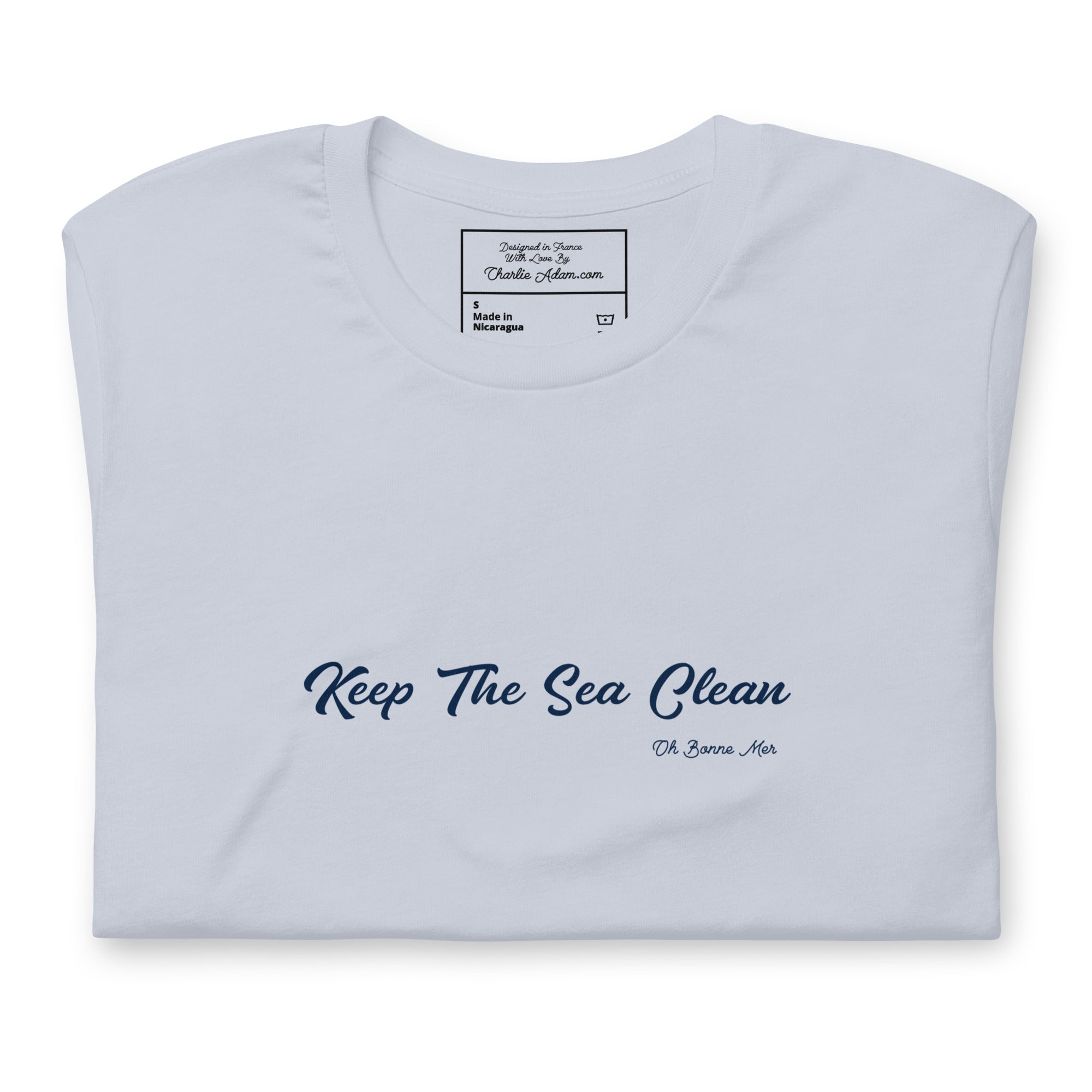 Unisex cotton t-shirt Keep The Sea Clean on light colors