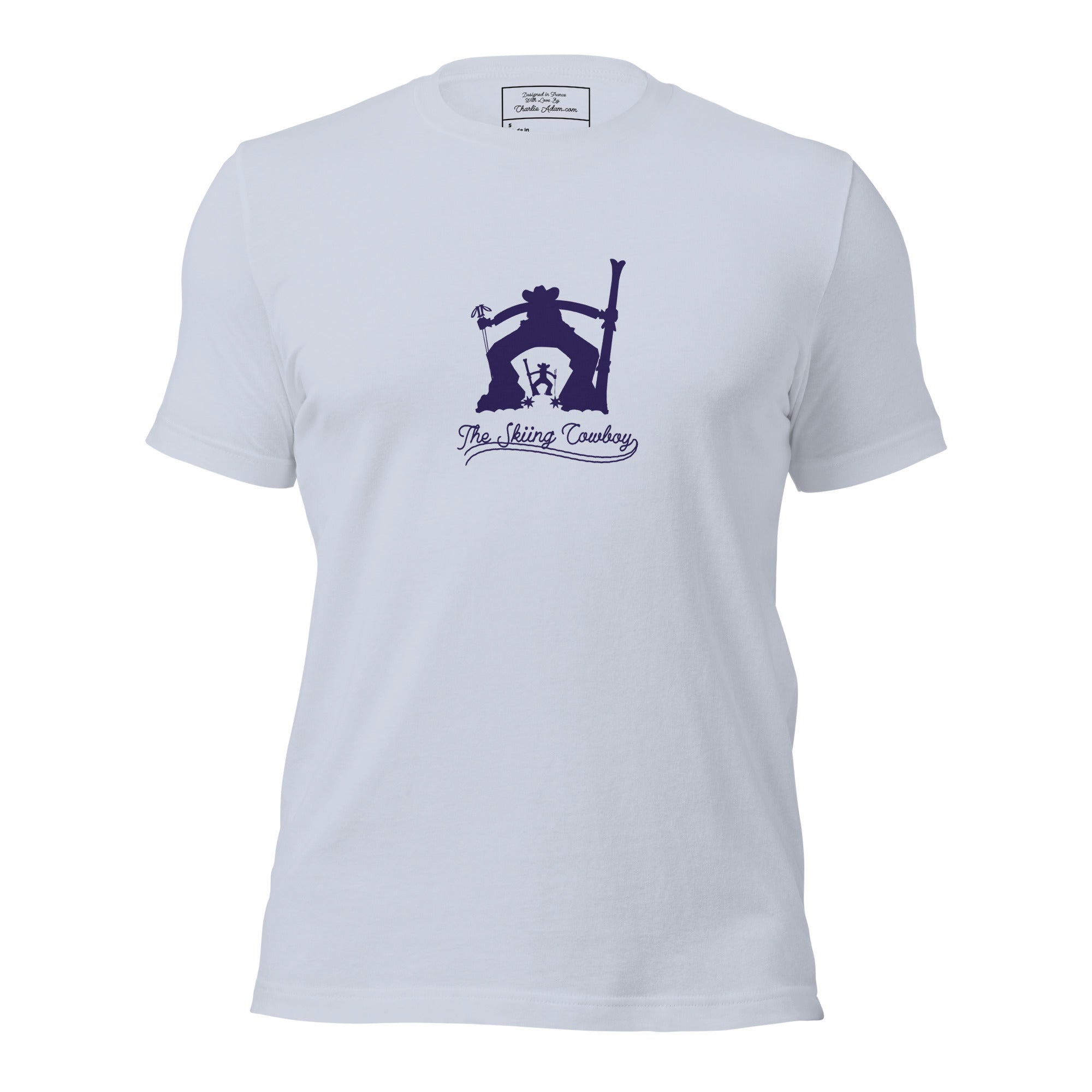 T-shirt en coton unisexe Ski Fight at OK Corral Silhouette sur couleurs claires