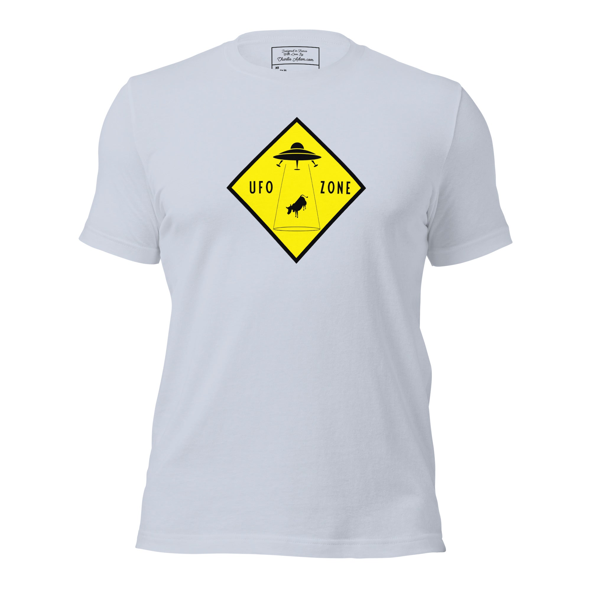 T-shirt en coton unisexe UFO Zone sur couleurs claires