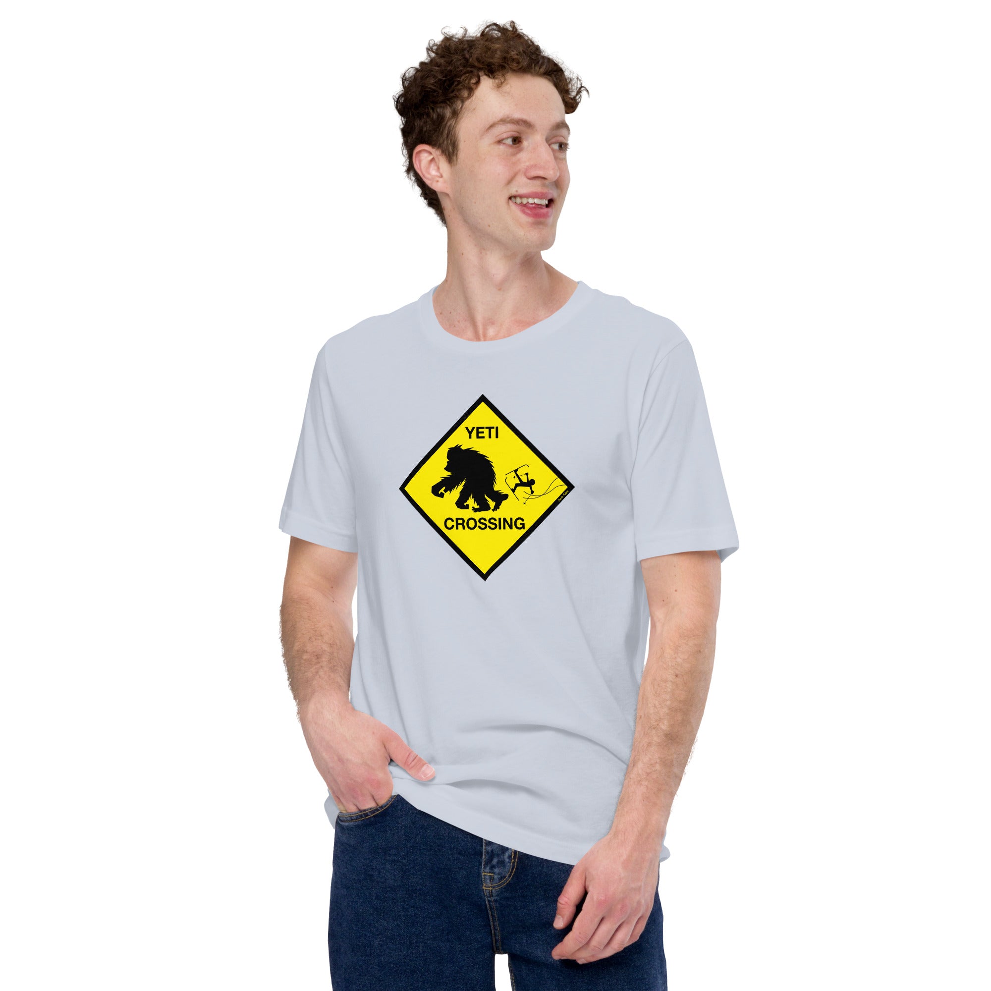 T-shirt en coton unisexe Yeti Crossing