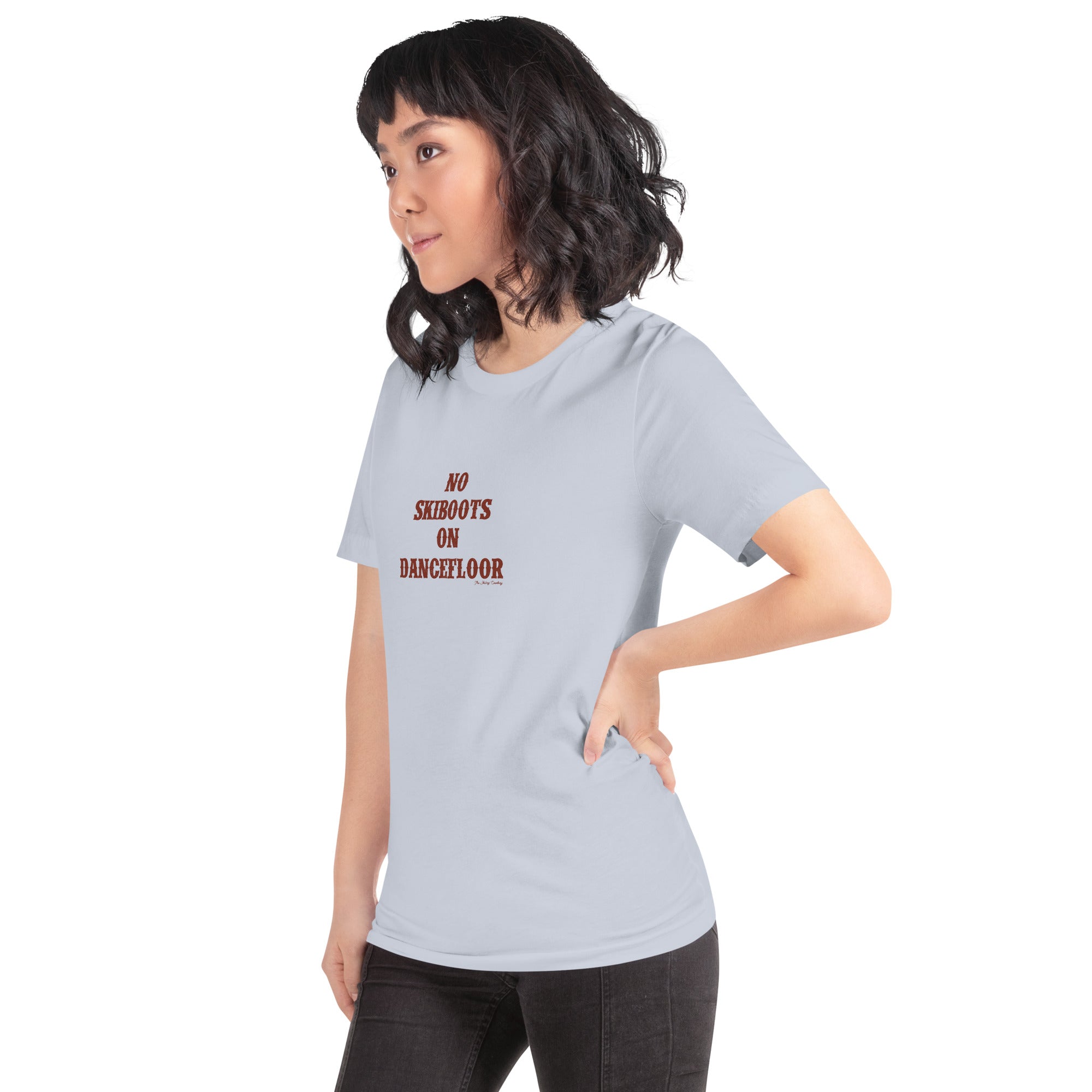 Unisex t-shirt No Skiboots on Dancefloor on light colors